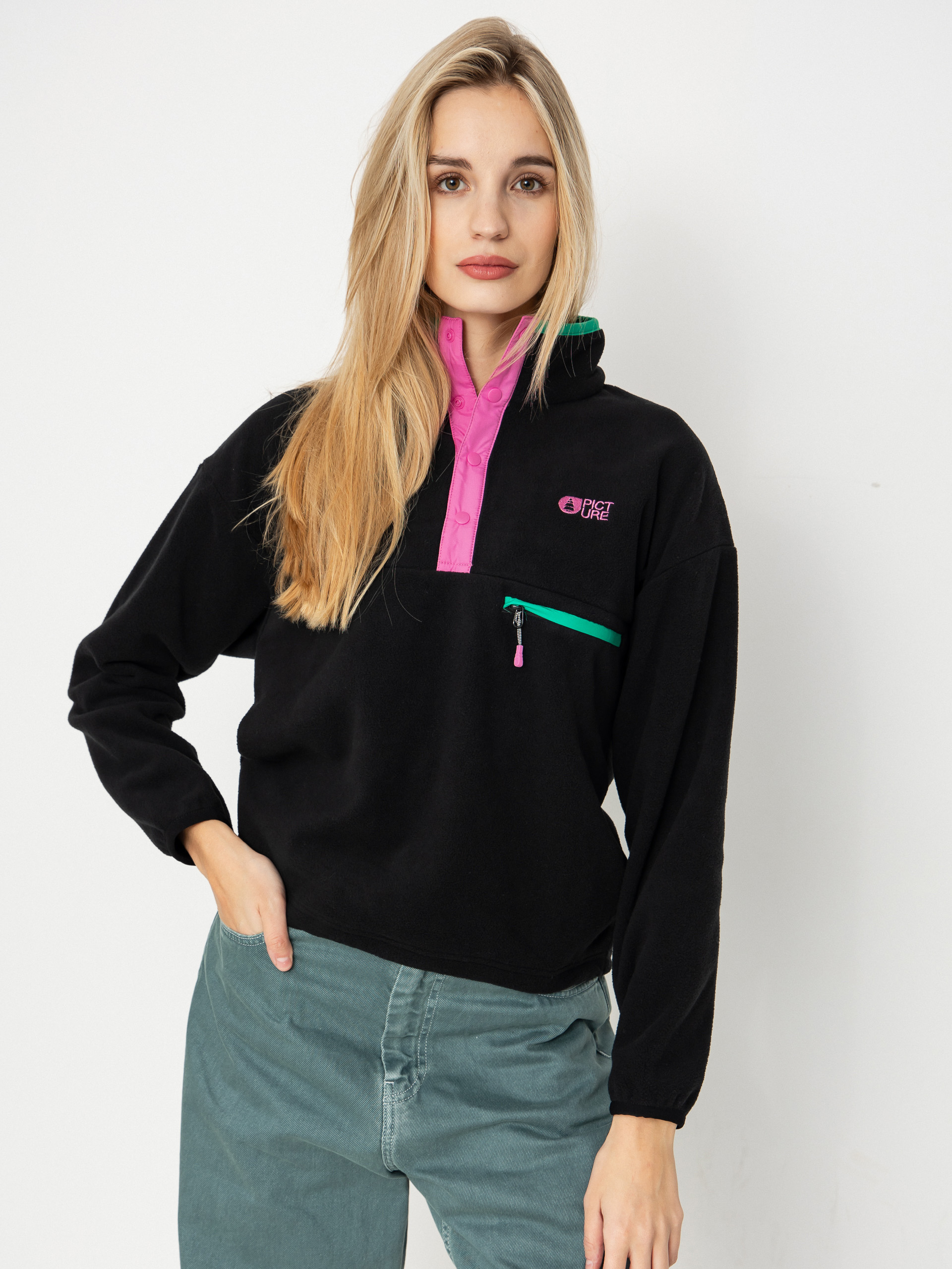 Womens Picture Arcca 1/4 Zip Fleece  (black)