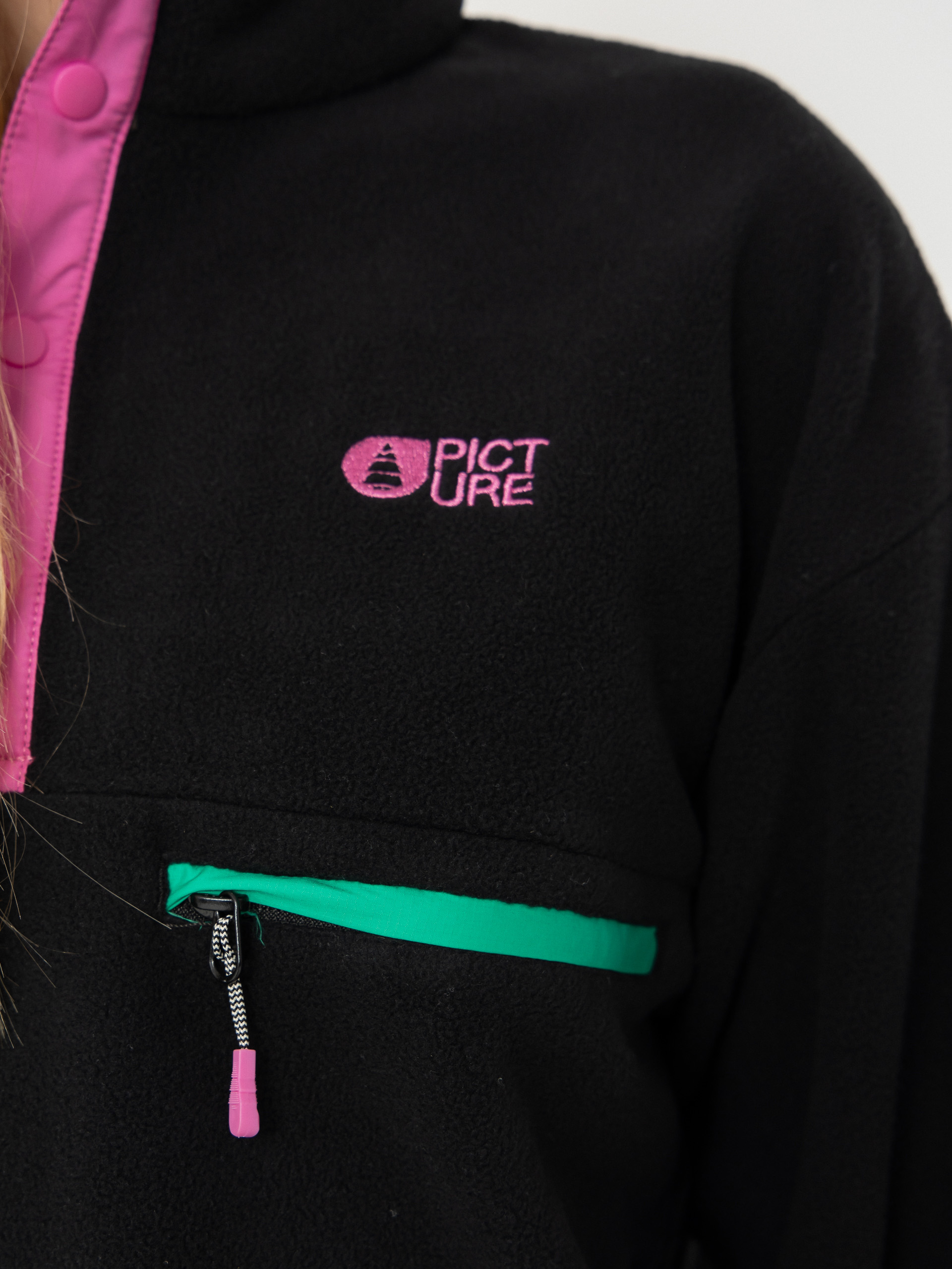 Womens Picture Arcca 1/4 Zip Fleece  (black)