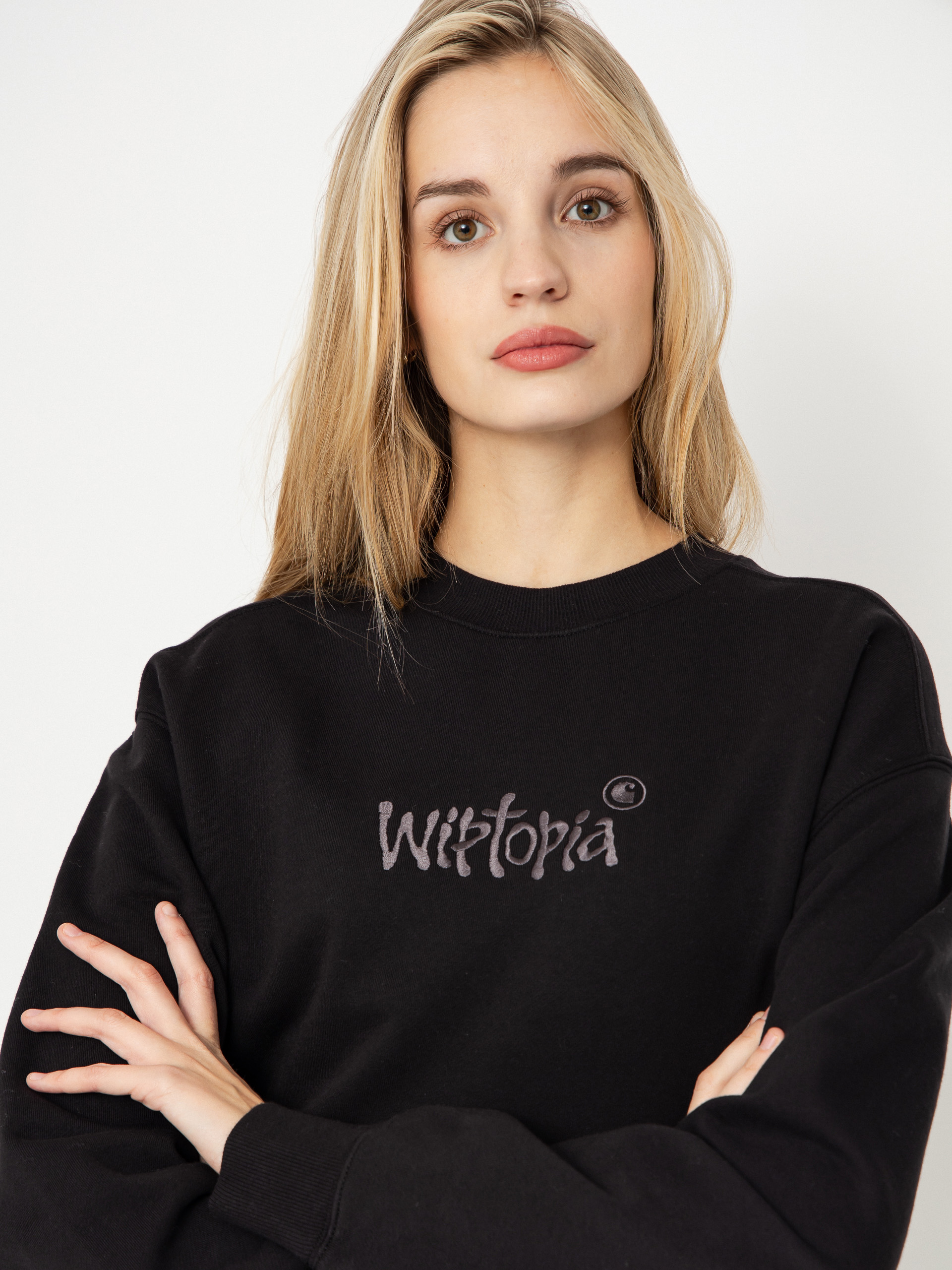 Carhartt WIP Wiptopia Script Wmn Sweatshirt (black/dark grey)