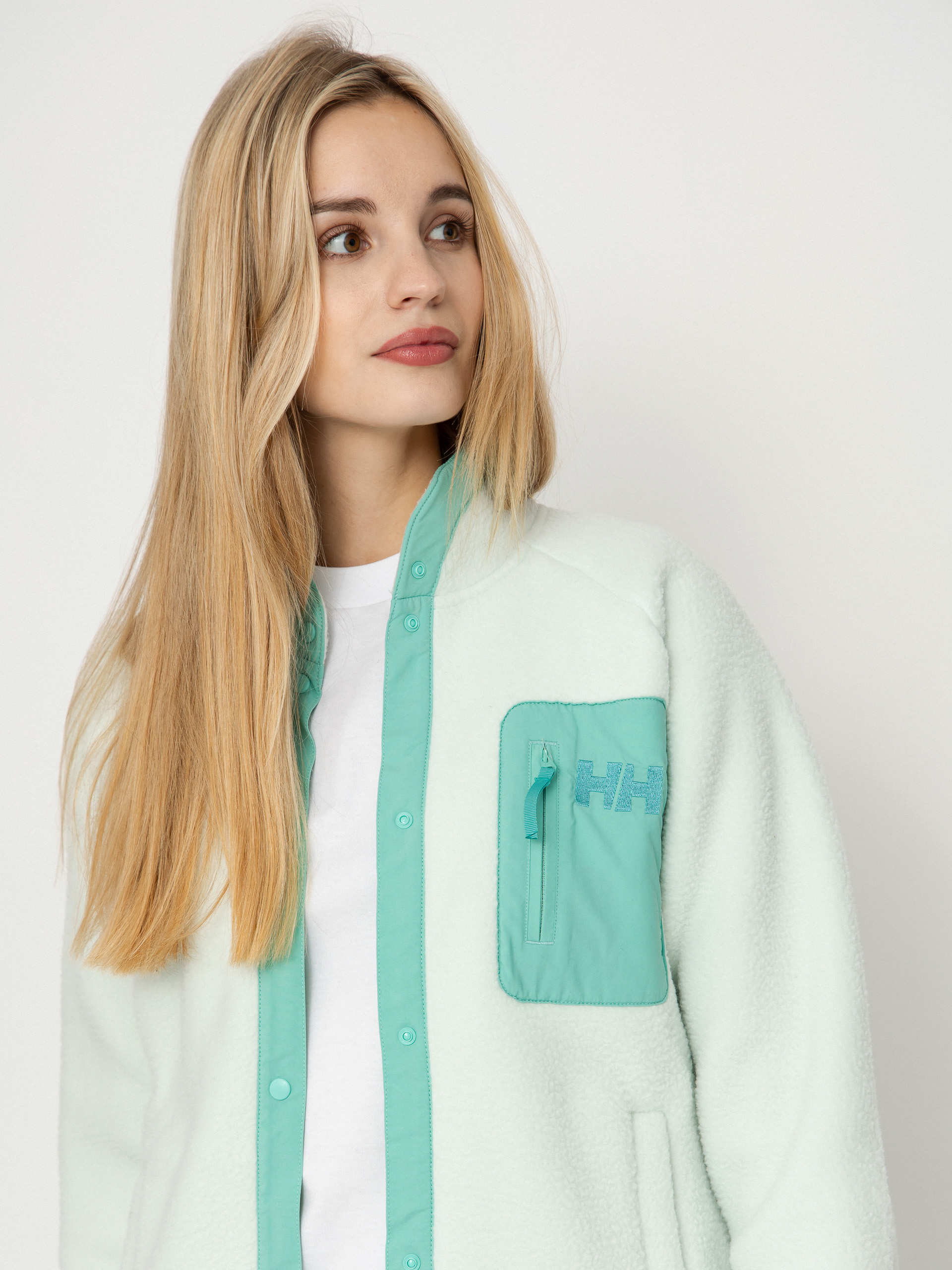 Womens Helly Hansen Fleece  Imperial Pile Snap (seafoam)