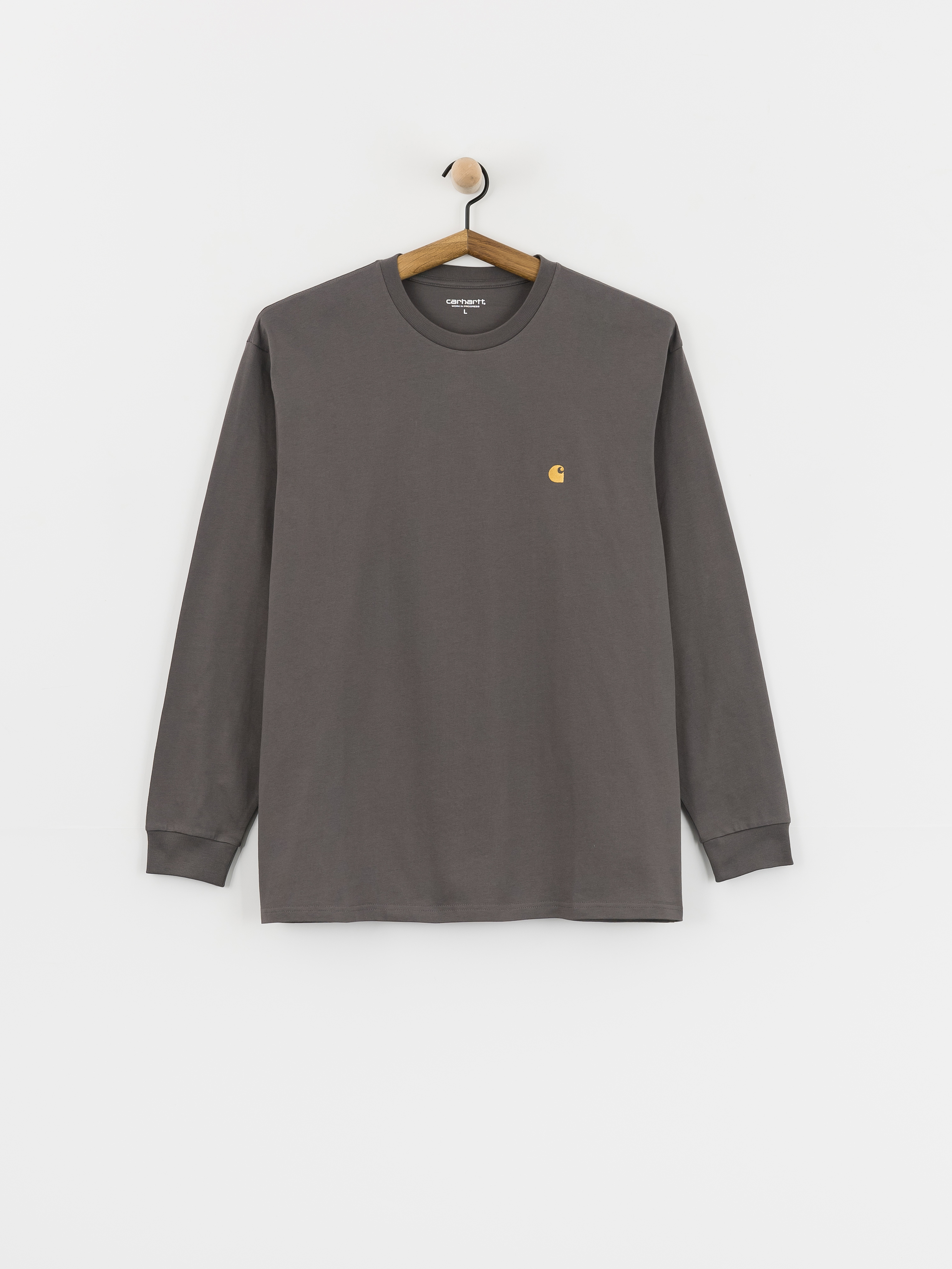 Carhartt WIP Longsleeve Chase (porphyry/gold)