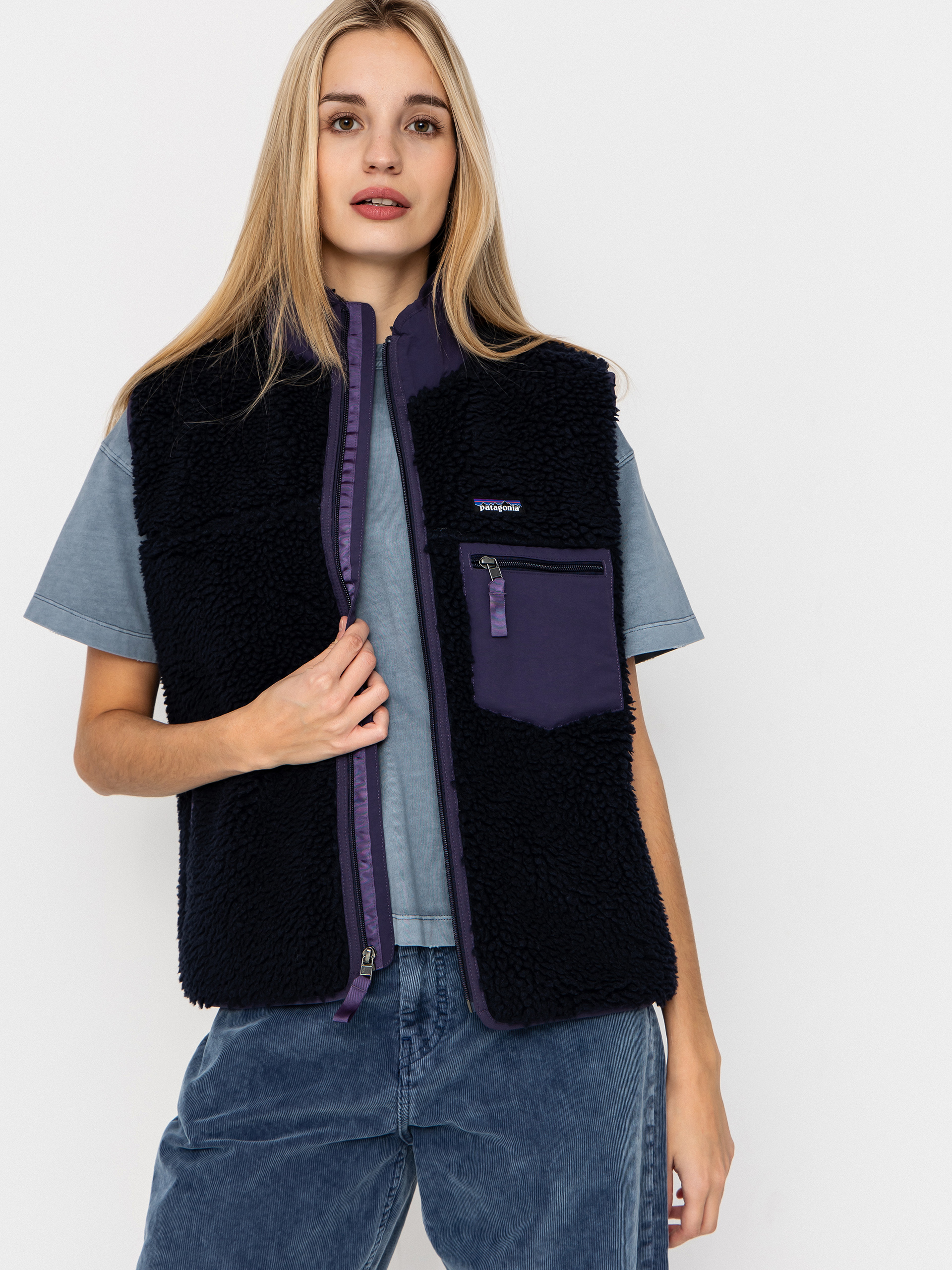 Patagonia Classic Retro X Wmn Vest - black (sunken blue)