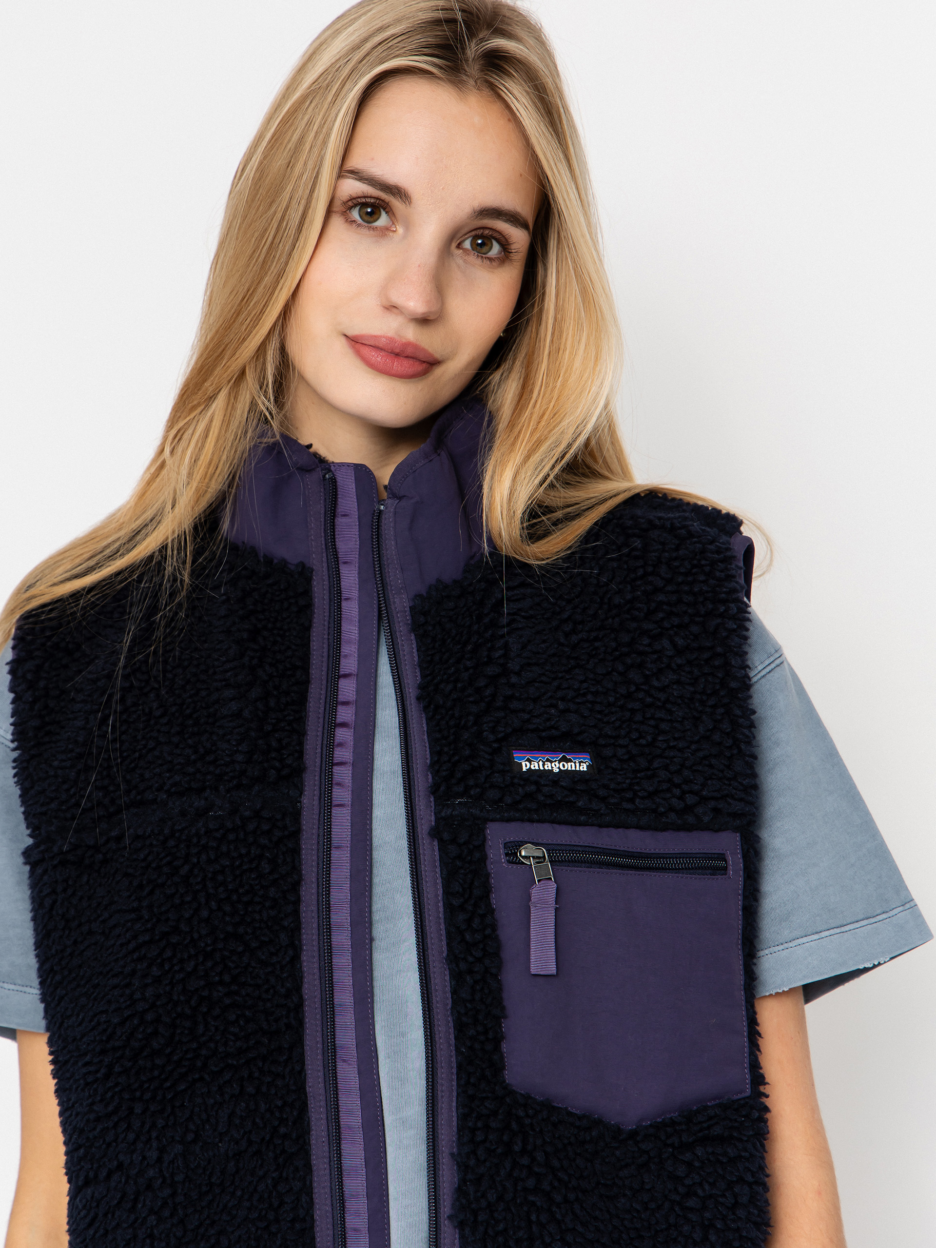 Patagonia Classic Retro X Wmn Vest - black (sunken blue)