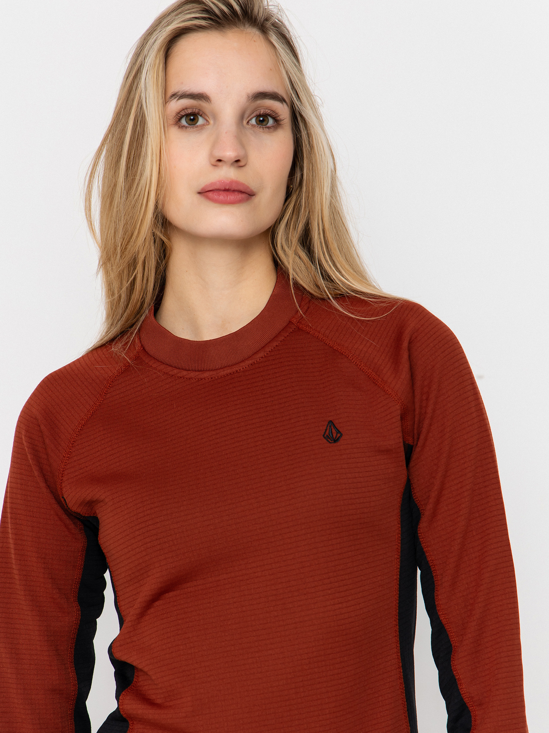 Womens Volcom Gridlock Crew Neck Active sweatshirt (henna)