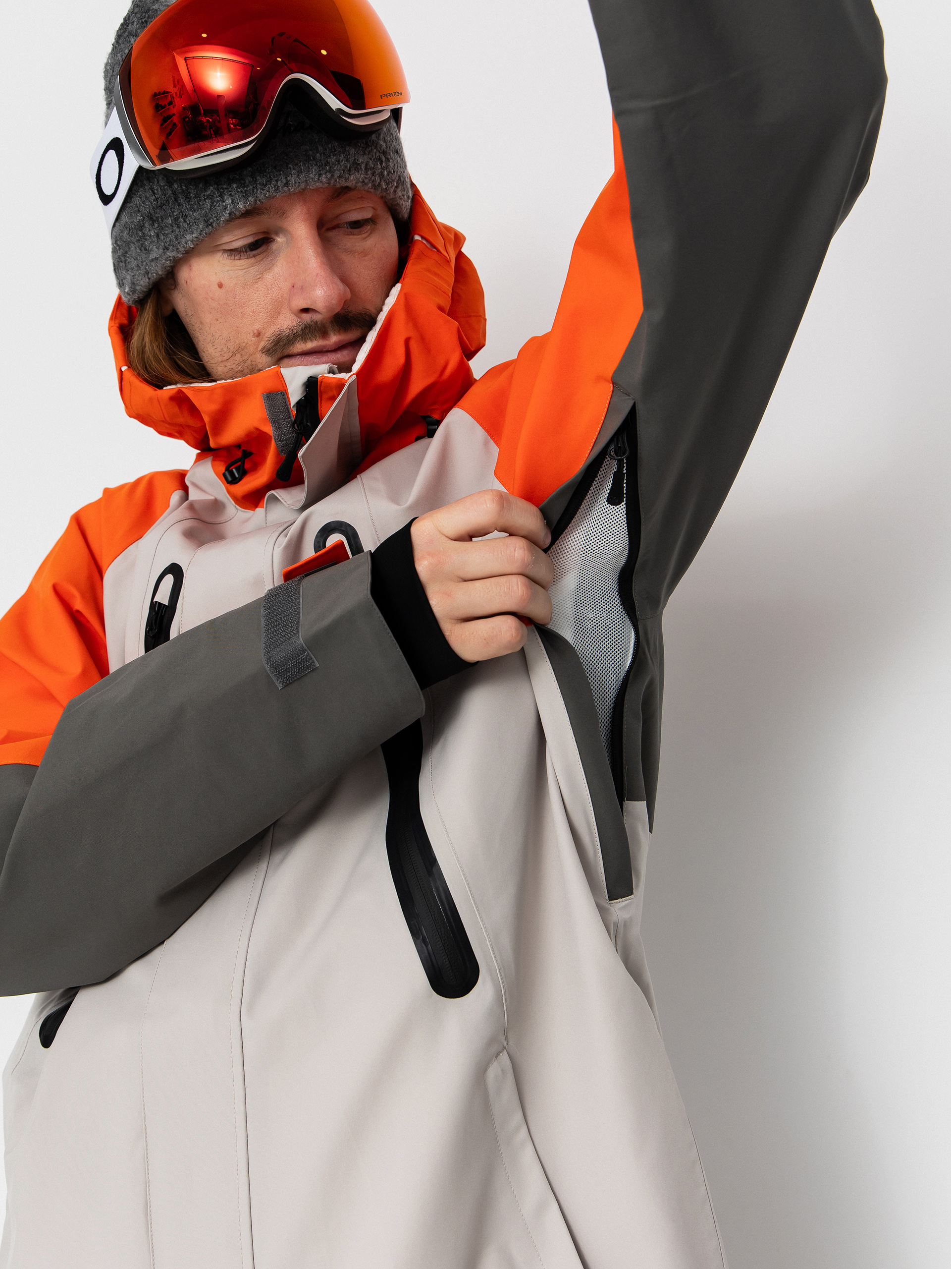 ThirtyTwo Snowboard jacket Deep Creek Parka - grey, orange (orange)