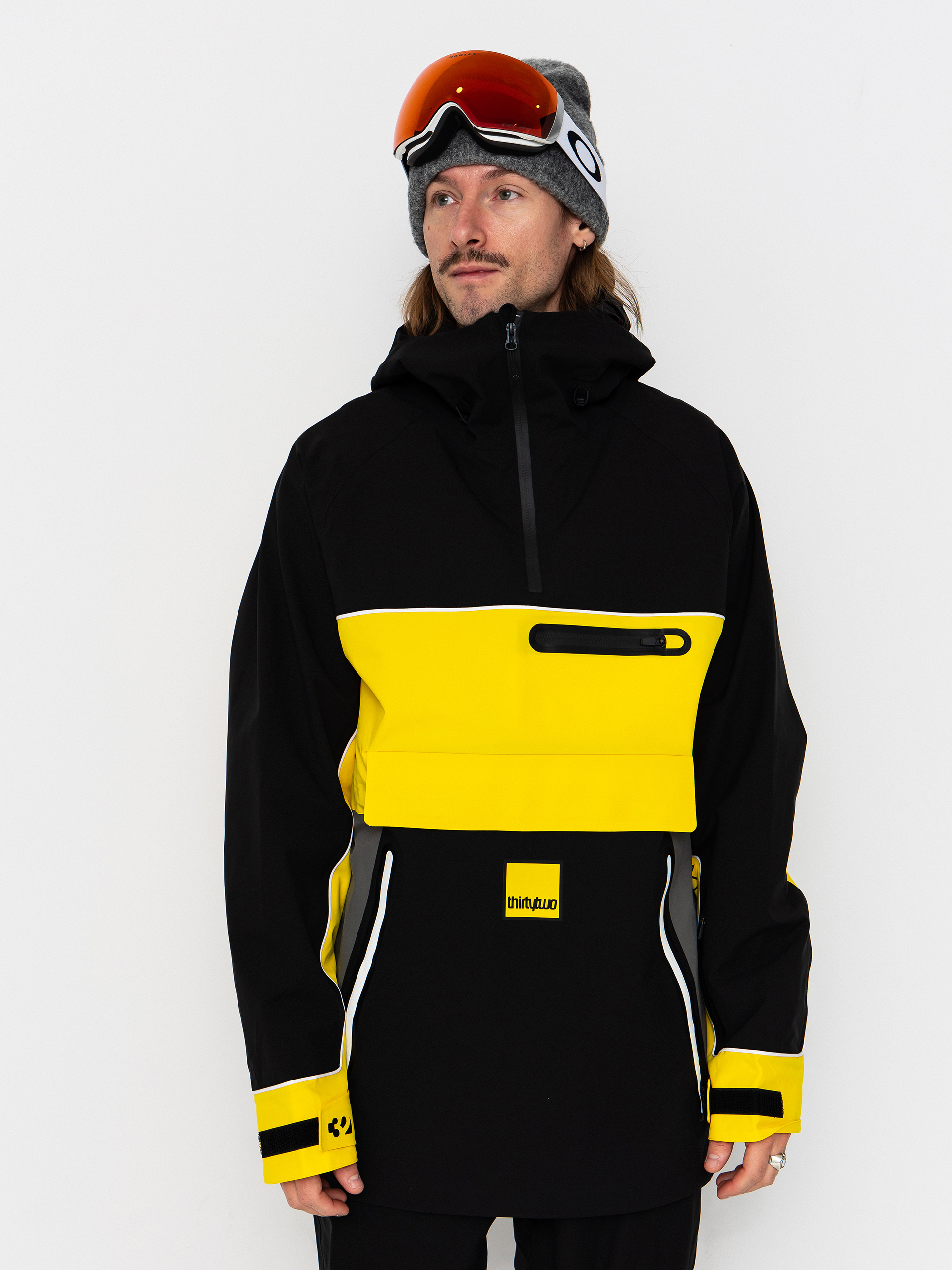 Herren ThirtyTwo Light Anorak Snowboard jacke (black/yellow)