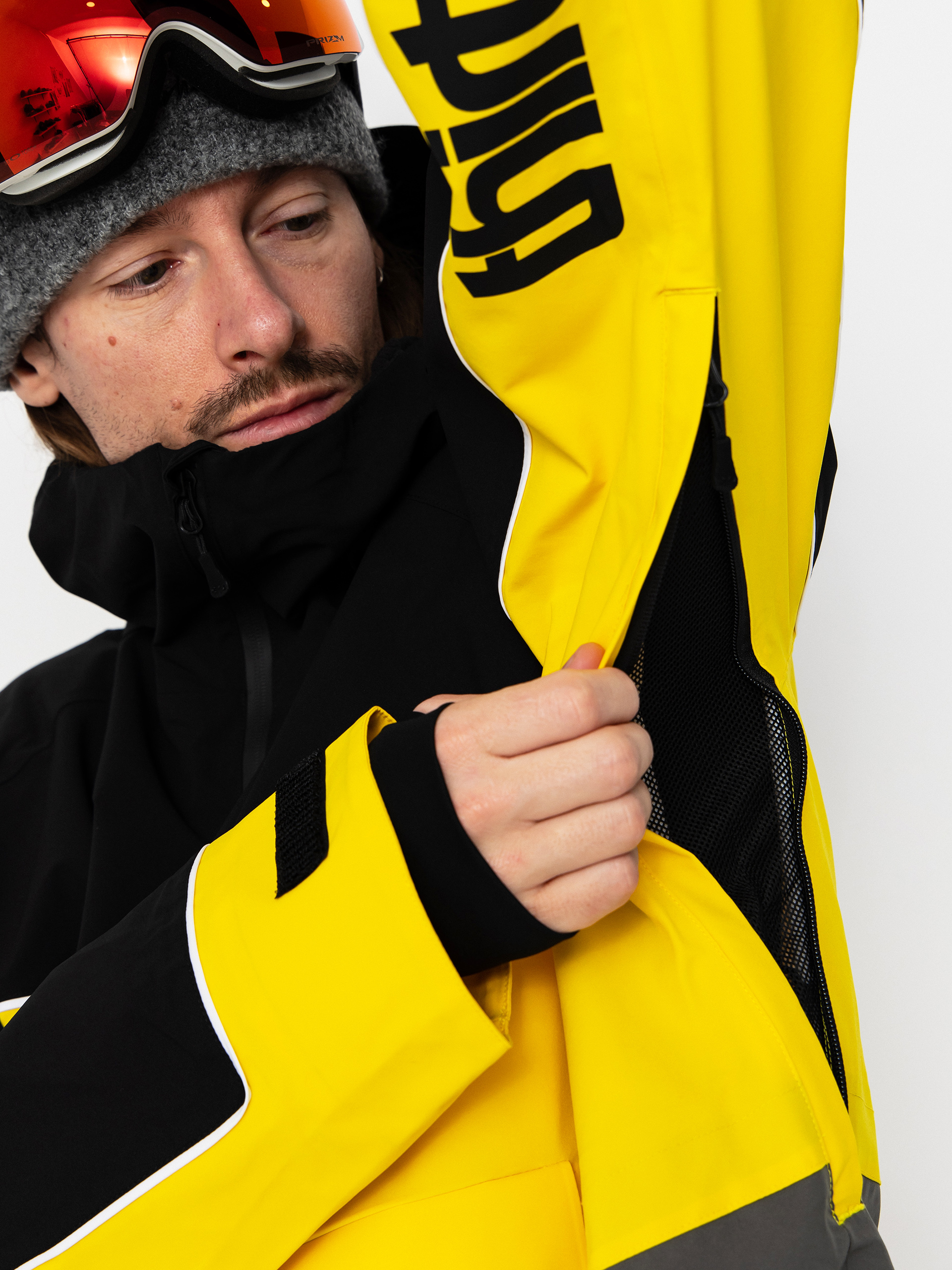 Mens ThirtyTwo Snowboard jacket Light Anorak (black/yellow)