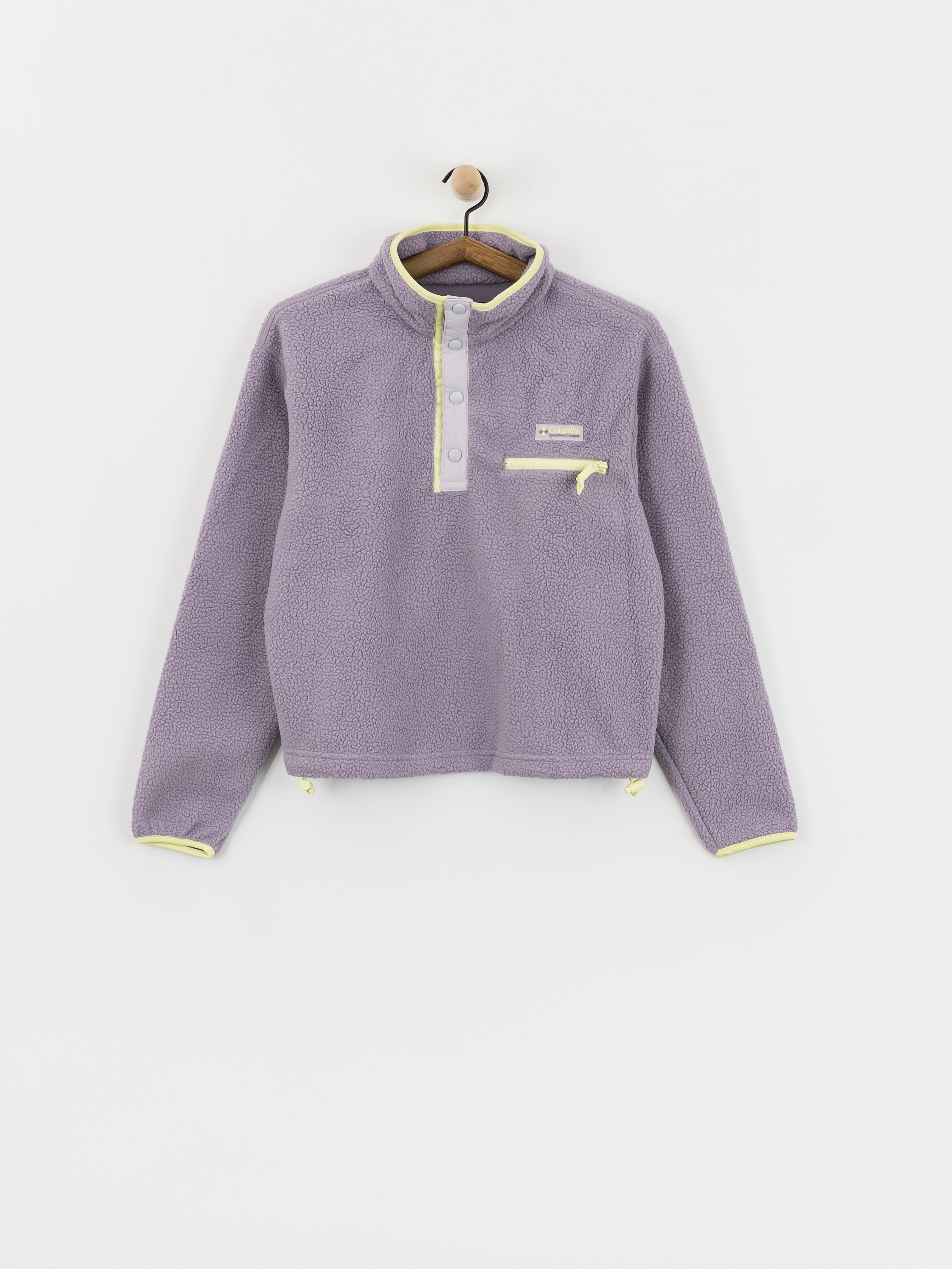 Columbia Helvetia II Cropped Half Snap Wmn Fleece Jacke (shale purple/lavender pearl/citron haze)