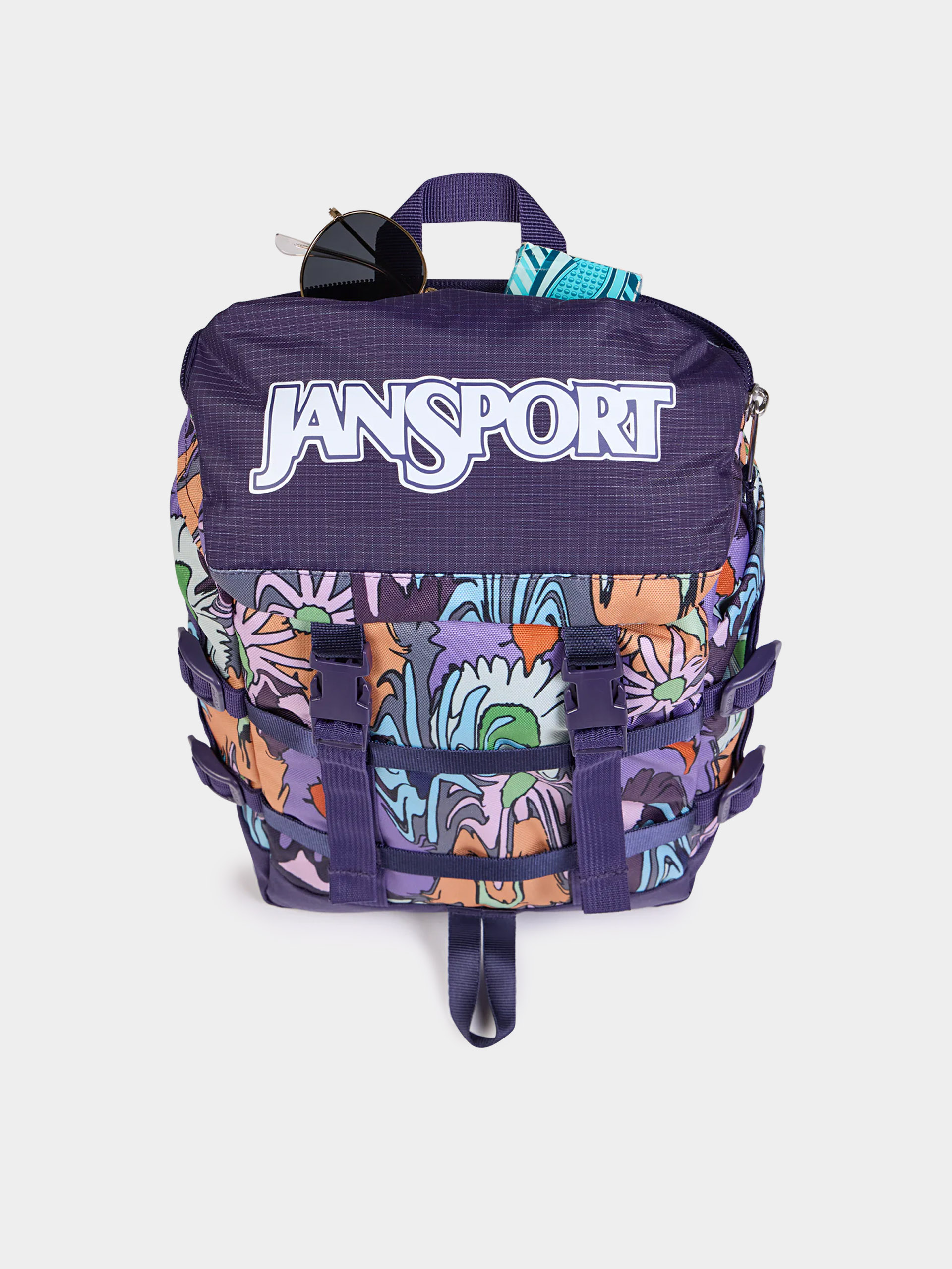 JanSport Backpack Mini Skip Pack (melted blooms yellow)