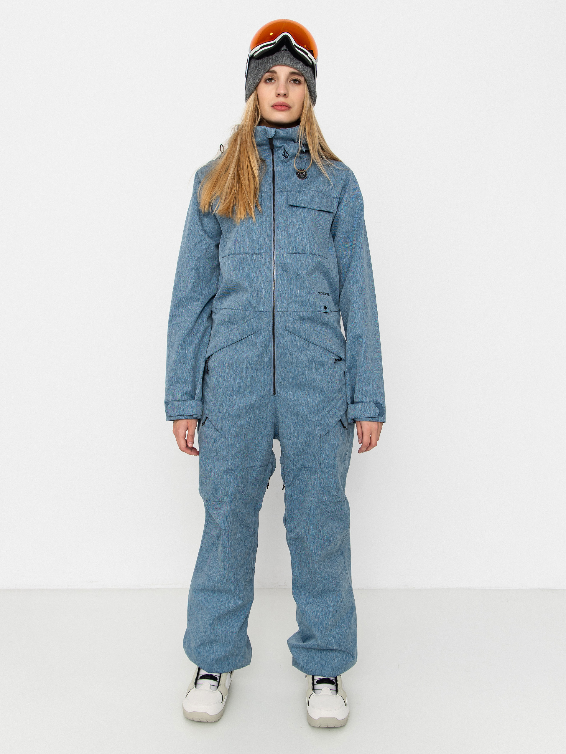 Womens Volcom Overall Shiloh Snow Suit (denim)