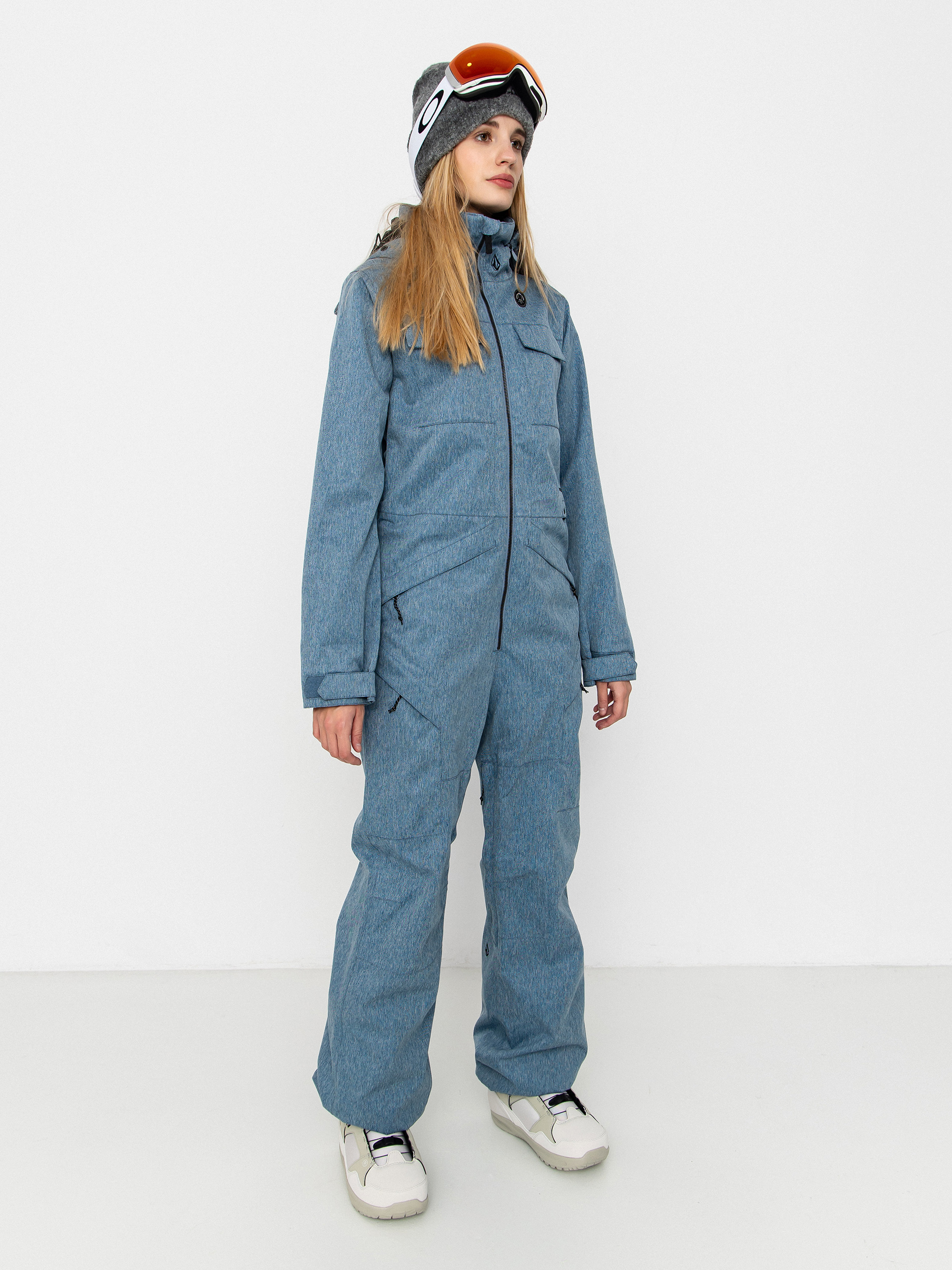 Womens Volcom Overall Shiloh Snow Suit (denim)