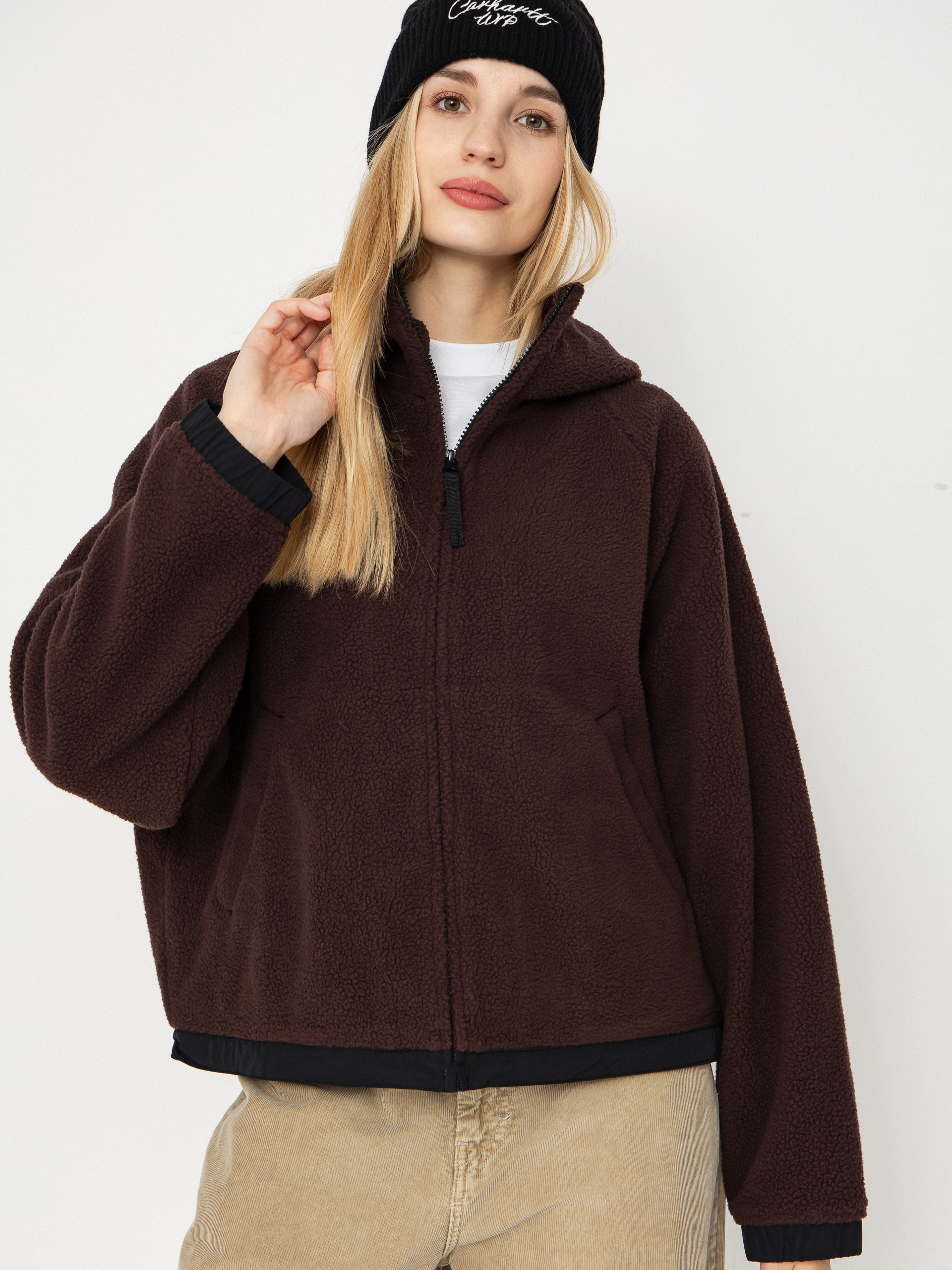 Carhartt WIP Fleece Jacke Helix Wmn (palisander/black)