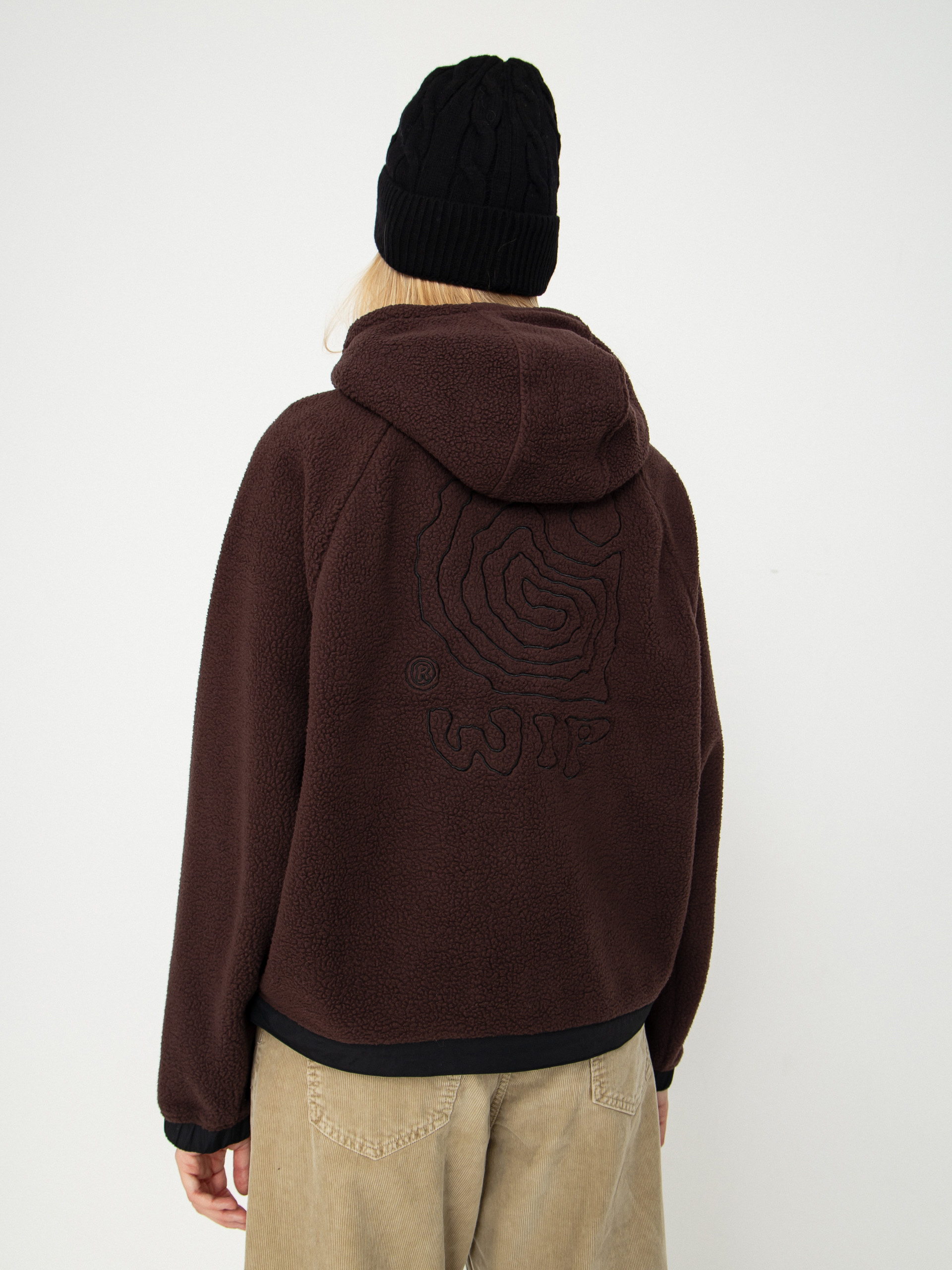 Damen Carhartt WIP Fleece Jacke Helix (palisander/black)