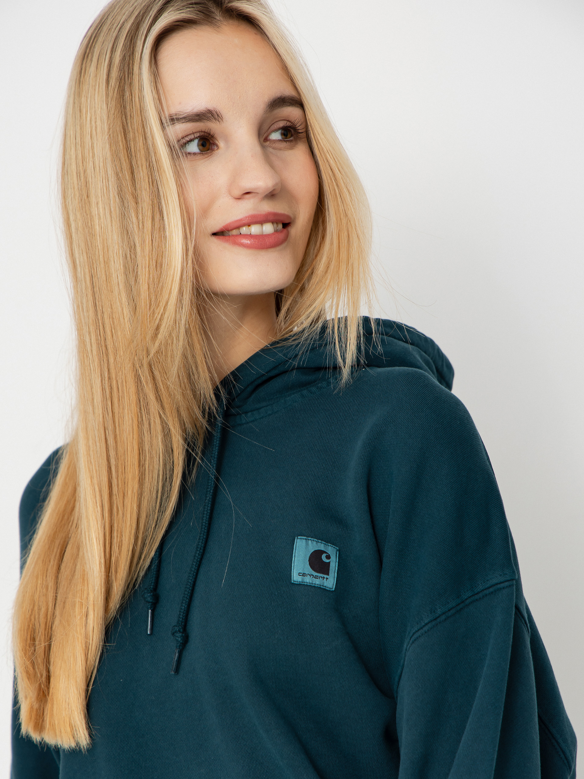 Carhartt WIP Hoodie Nelson HD Wmn (deep lagoon/garment dyed)