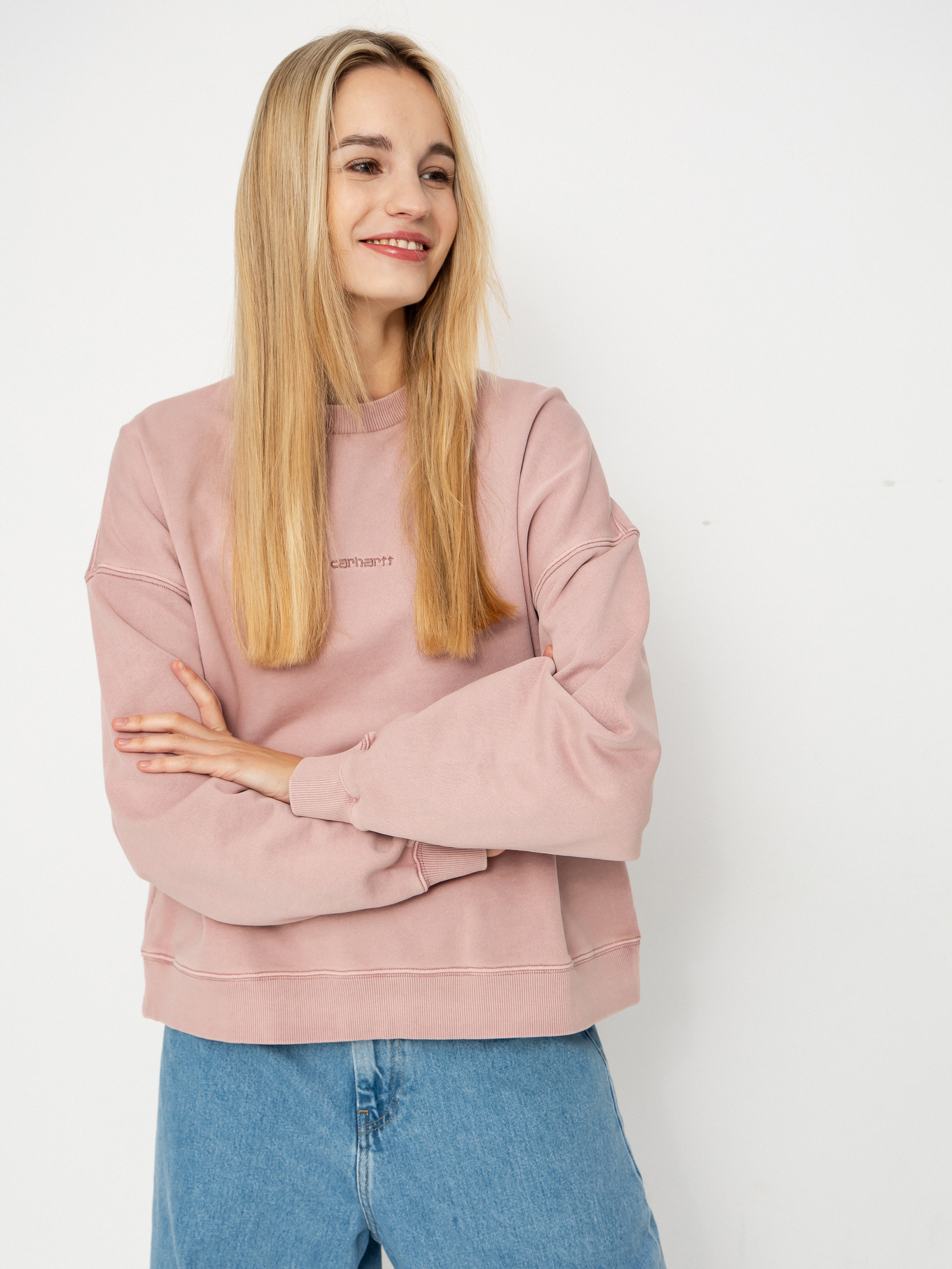 Carhartt WIP Sweatshirt Benton Wmn (glassy pink/garment dyed)