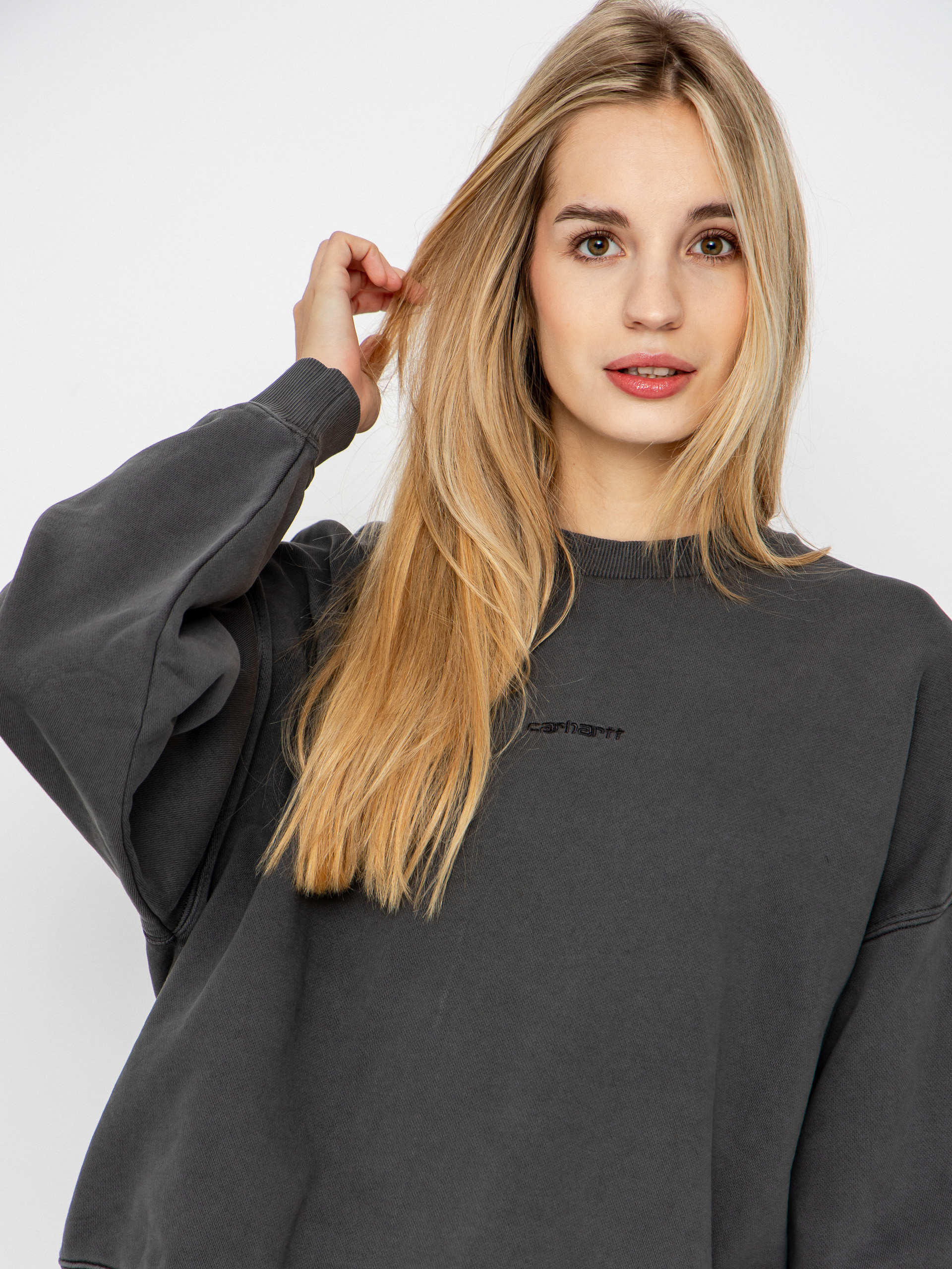 Carhartt WIP Sweatshirt Benton Wmn (graphite/garment dyed)