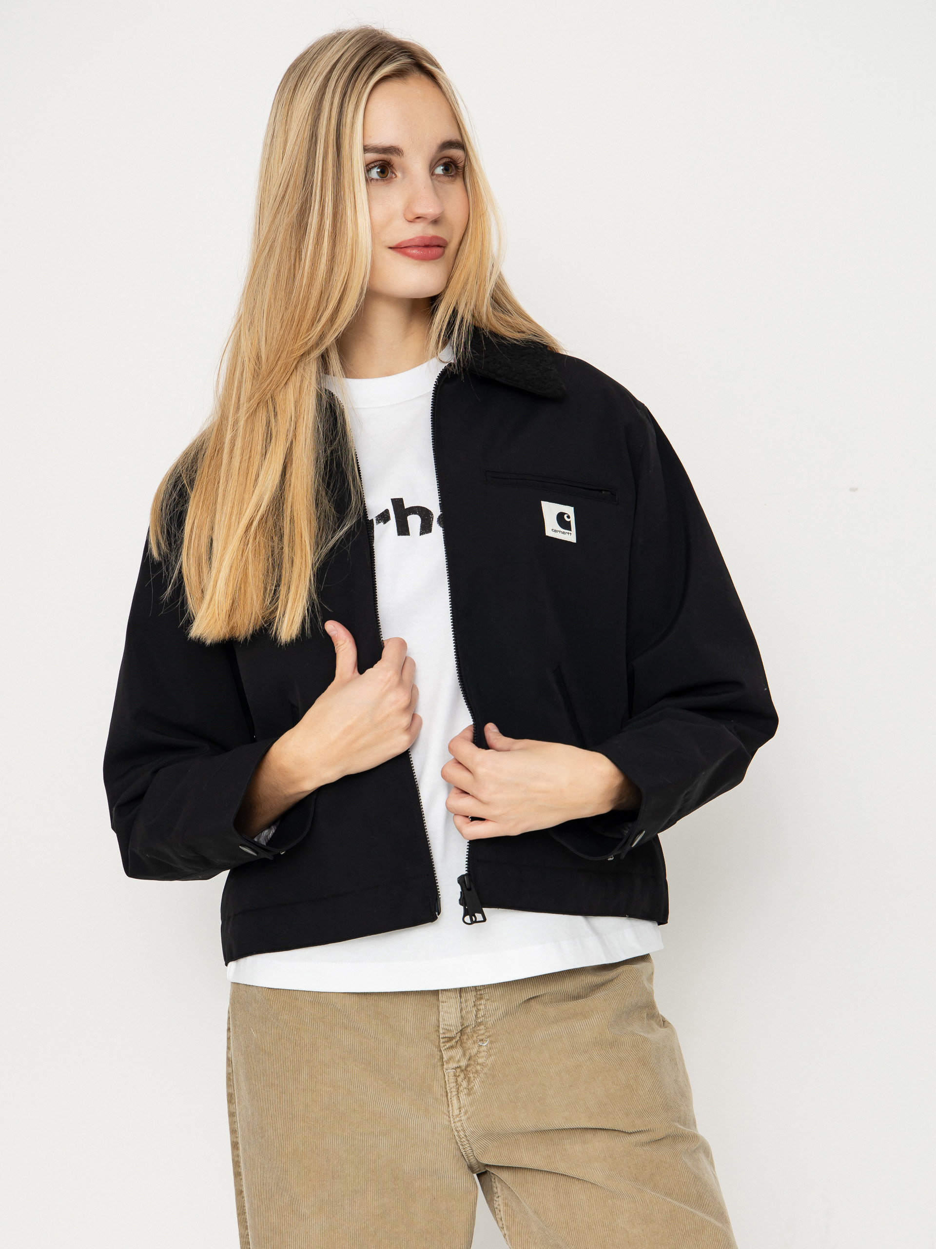 Carhartt WIP Jacket Newkirk Wmn (black/wild dog print)