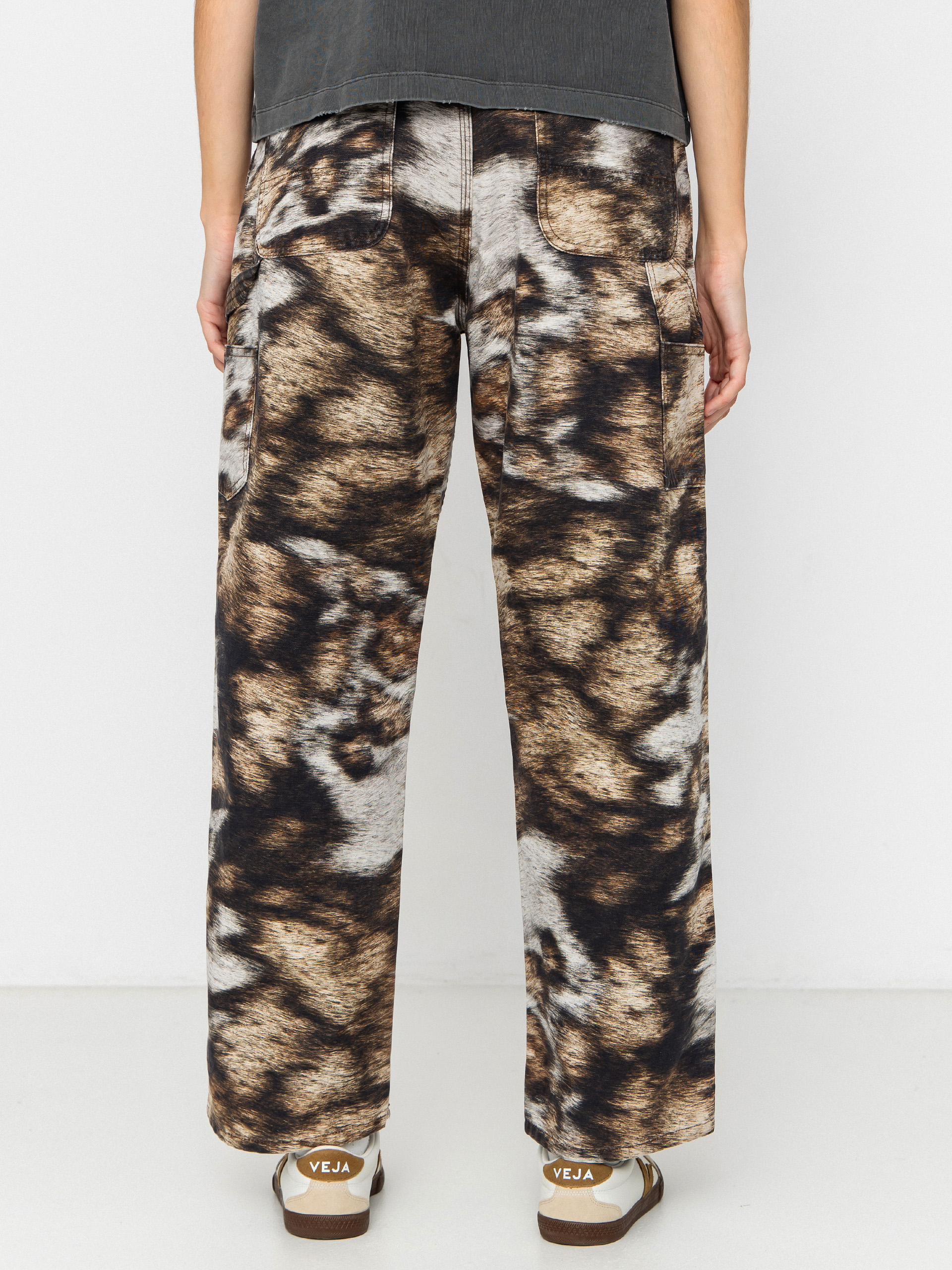 Carhartt WIP Pants Brandon Single Knee Wmn (wild dog print/stone washed)