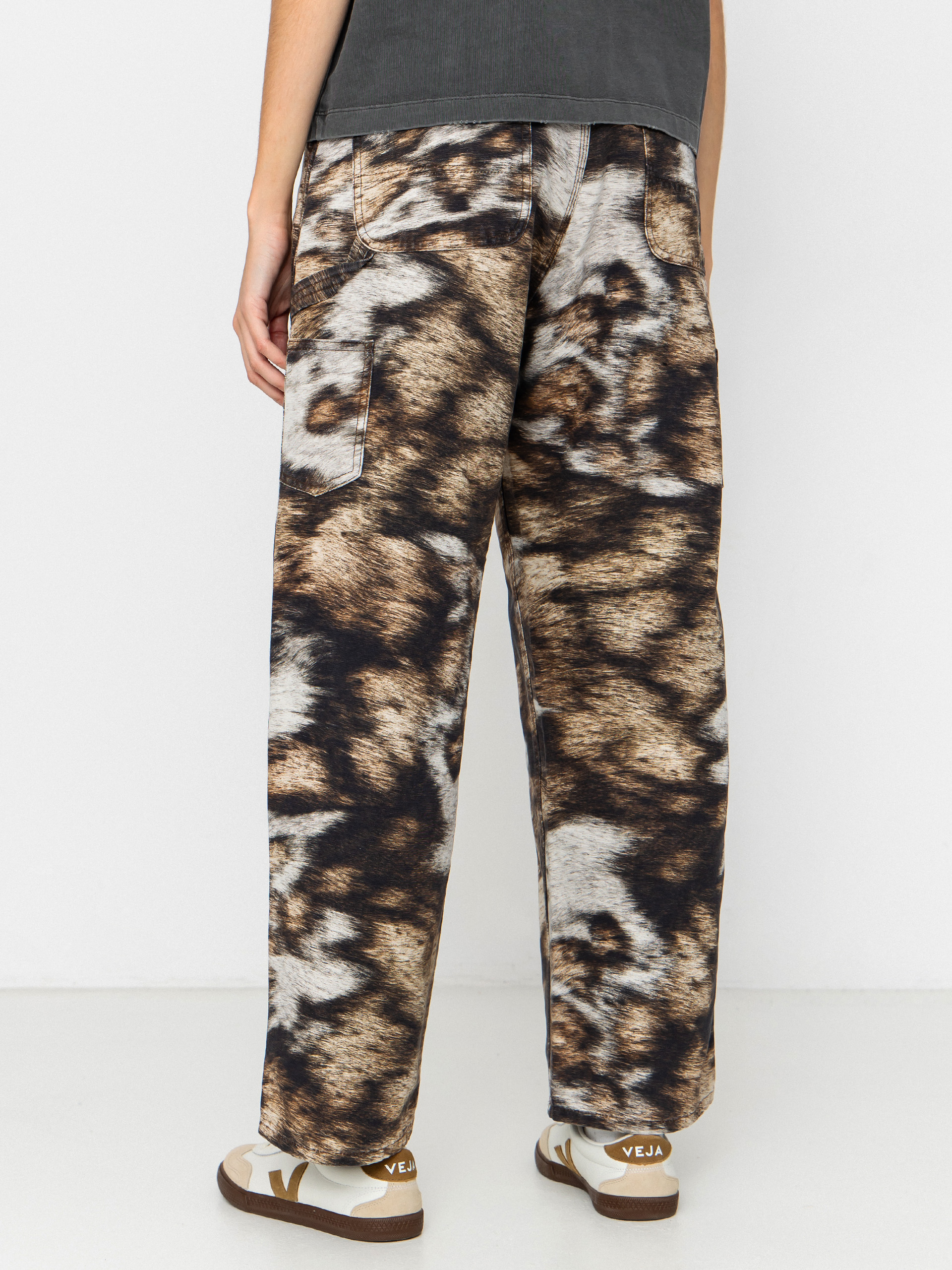 Carhartt WIP Hose Brandon Single Knee Wmn (wild dog print/stone washed)