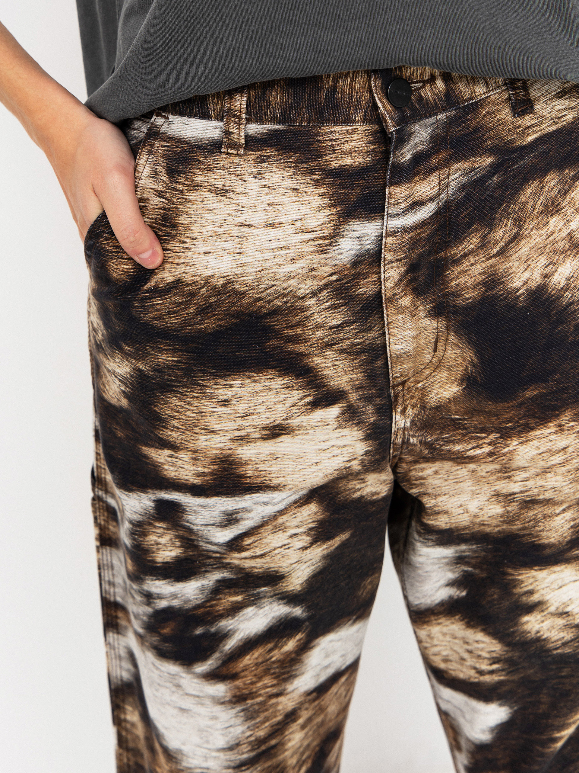 Carhartt WIP Hose Brandon Single Knee Wmn (wild dog print/stone washed)