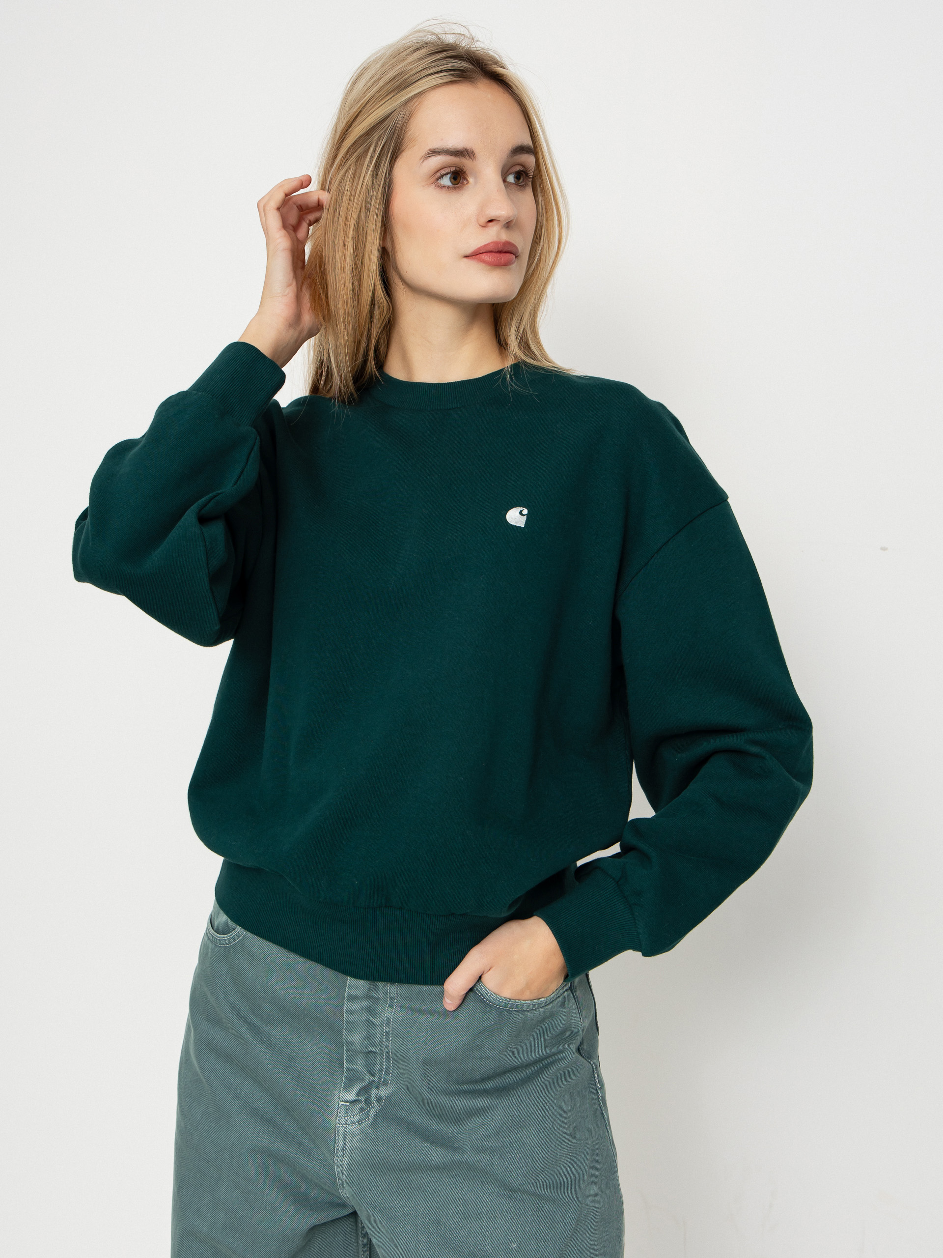 Carhartt WIP Sweatshirt Casey Wmn (dark fir/silver)