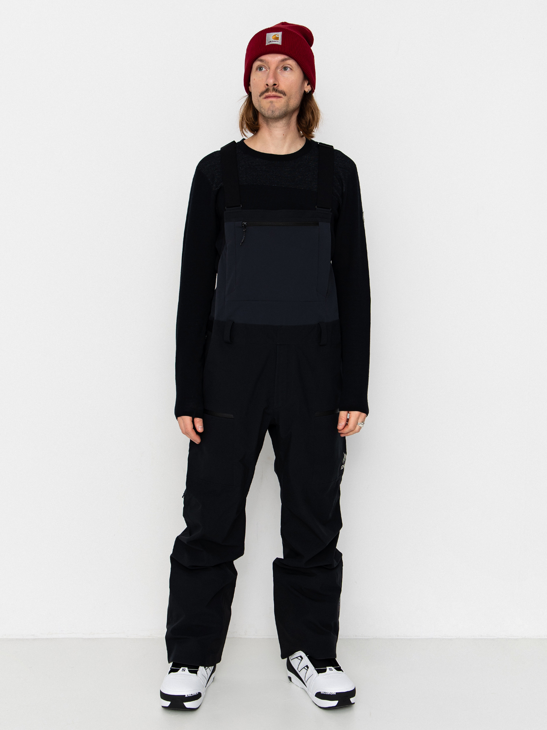 Mens Jones Snowboards Snowboard pants Shralpinist Str Rec Bib (stealth black)