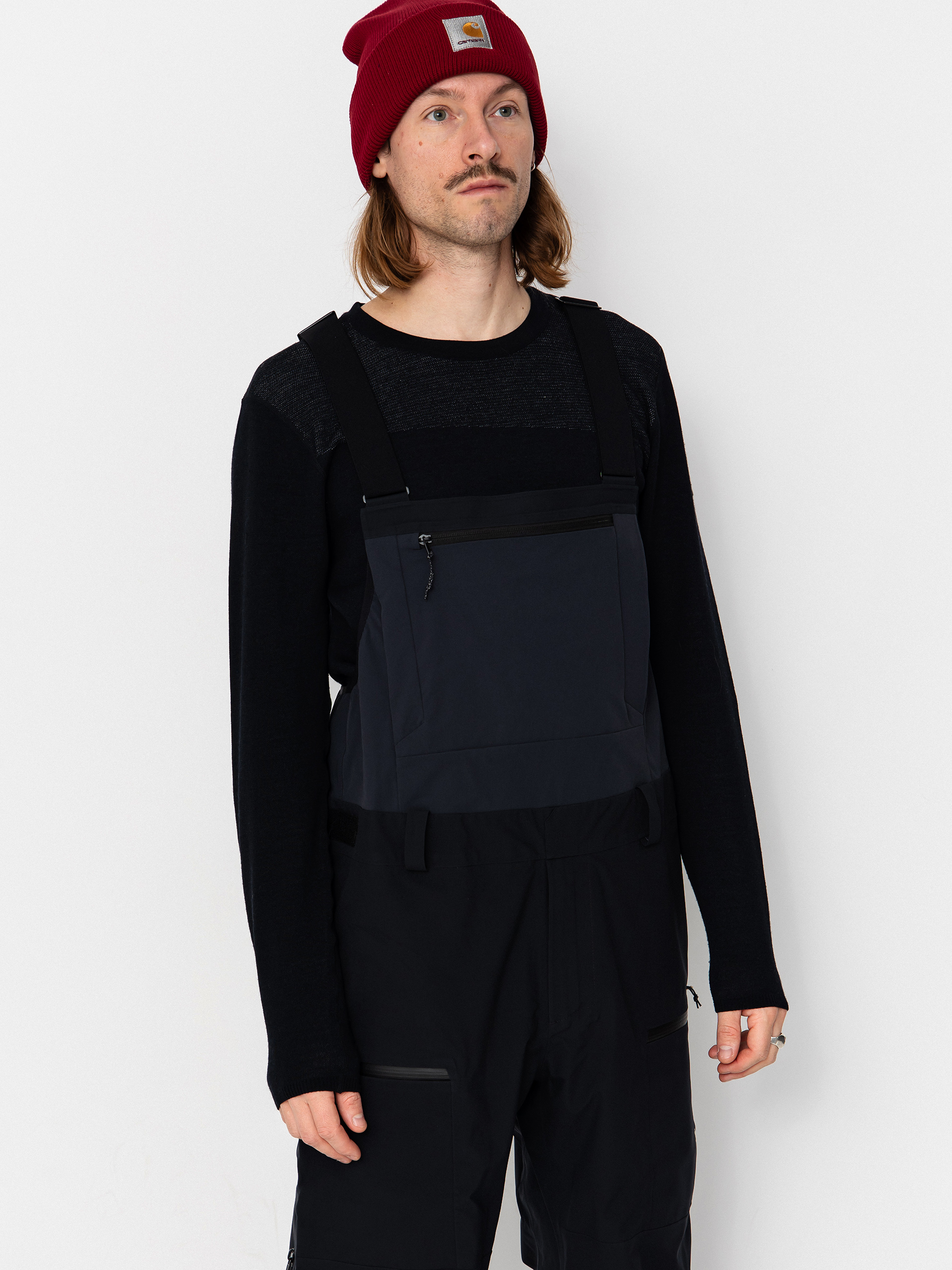 Mens Jones Snowboards Snowboard pants Shralpinist Str Rec Bib (stealth black)