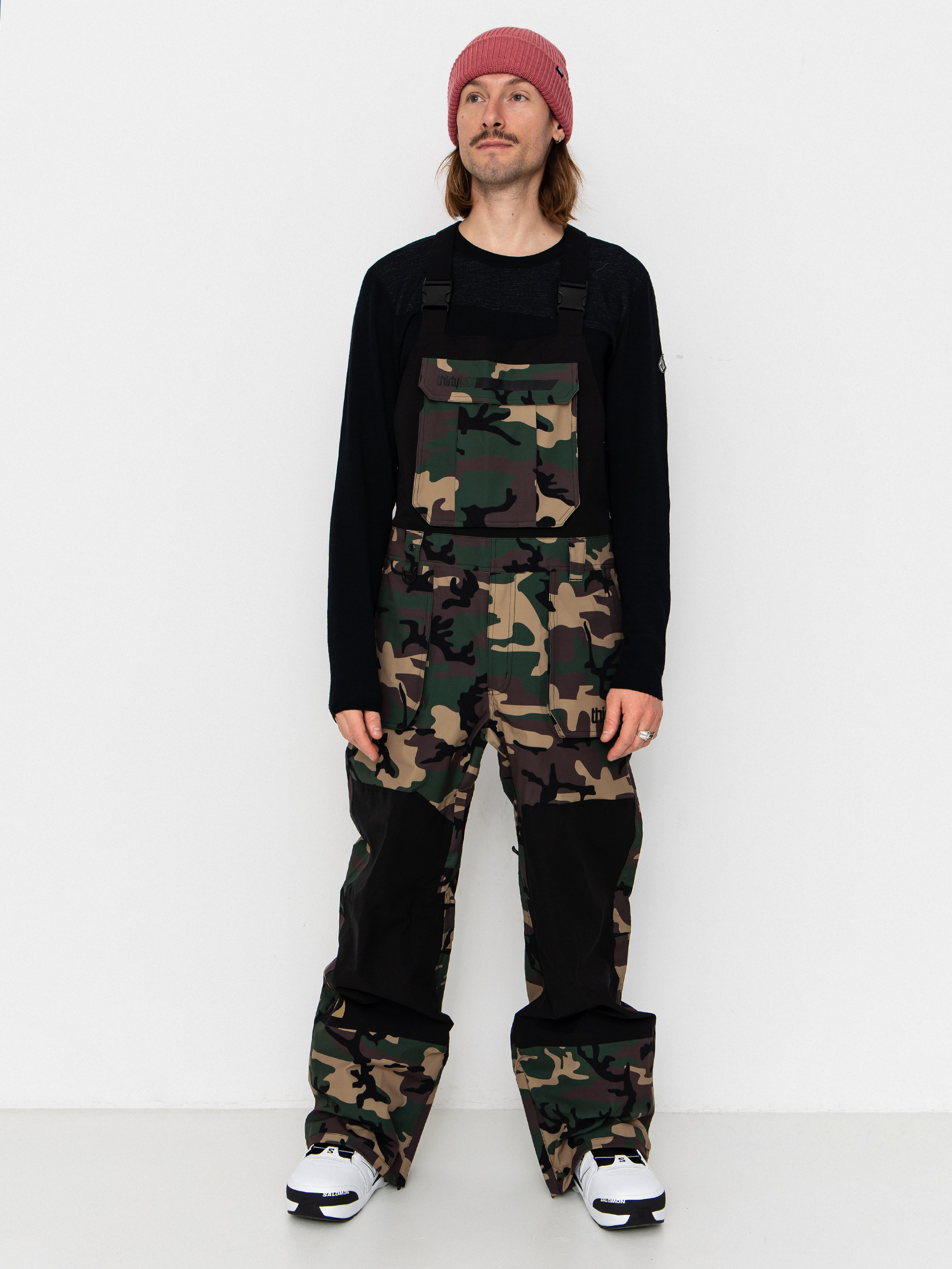 Mens ThirtyTwo Snowboard pants Basement Bib (camo)
