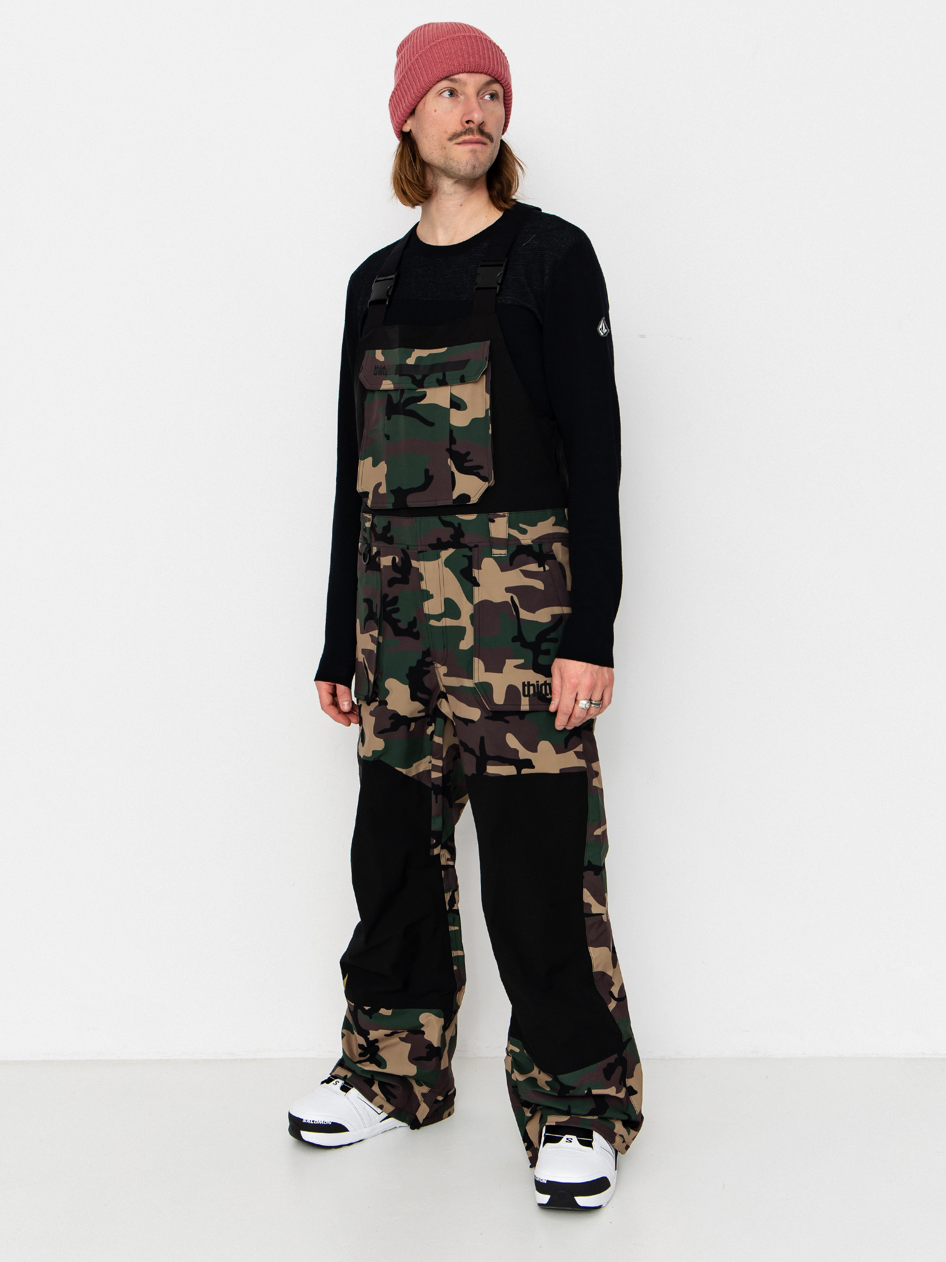 Mens ThirtyTwo Snowboard pants Basement Bib (camo)