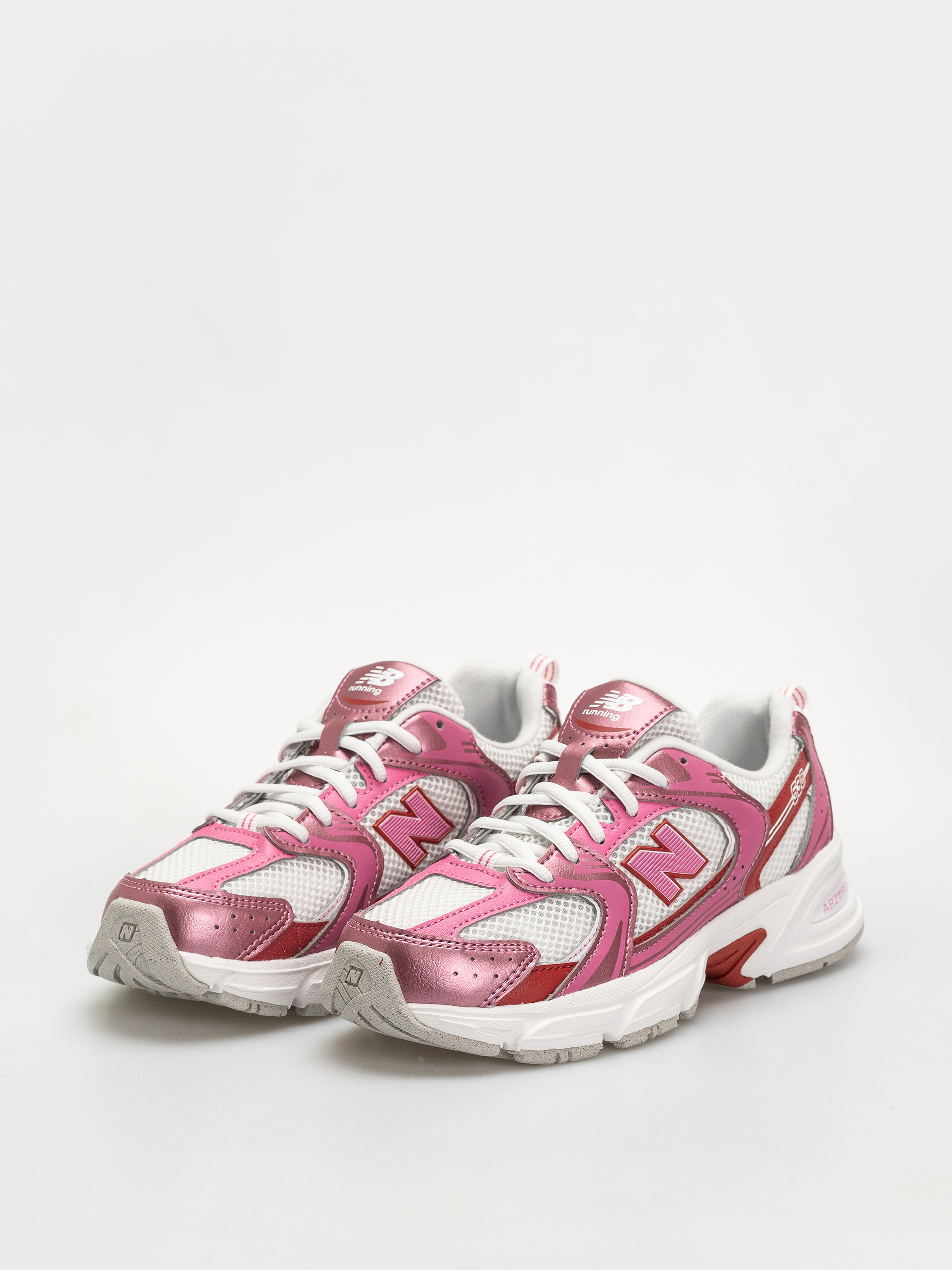 New Balance 530 JR Shoes (pink satin/shadow red)