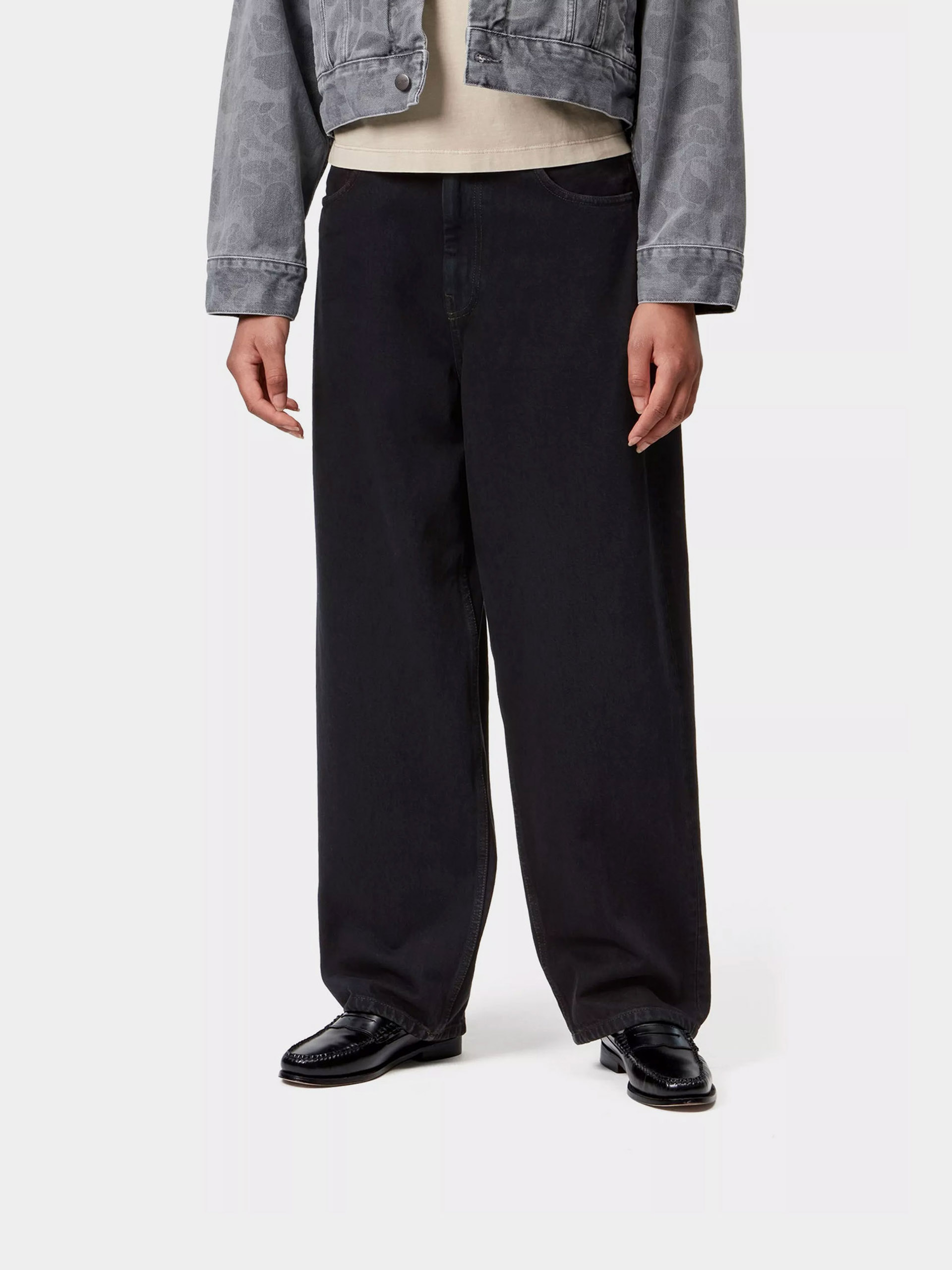 Carhartt WIP Orlean Bib Pants Wmn - black (orlean stripe/black/white)