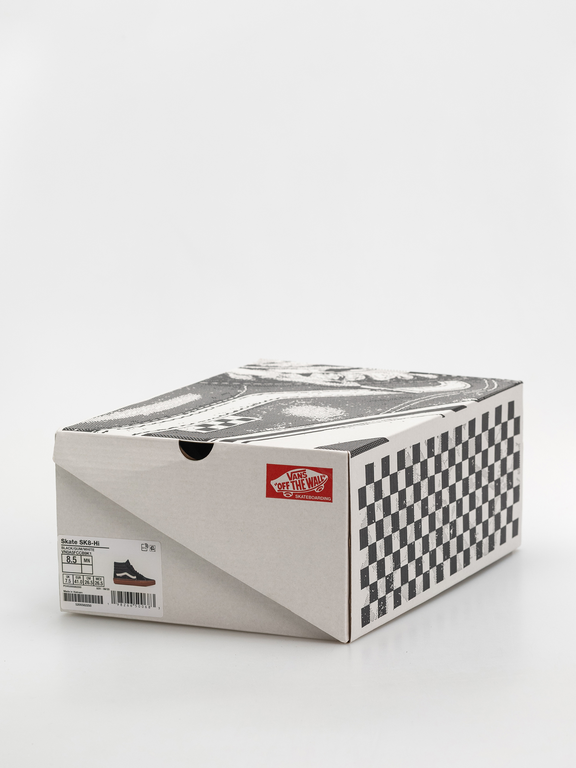 Vans Skate Sk8 Hi Shoes (black/gum/white)