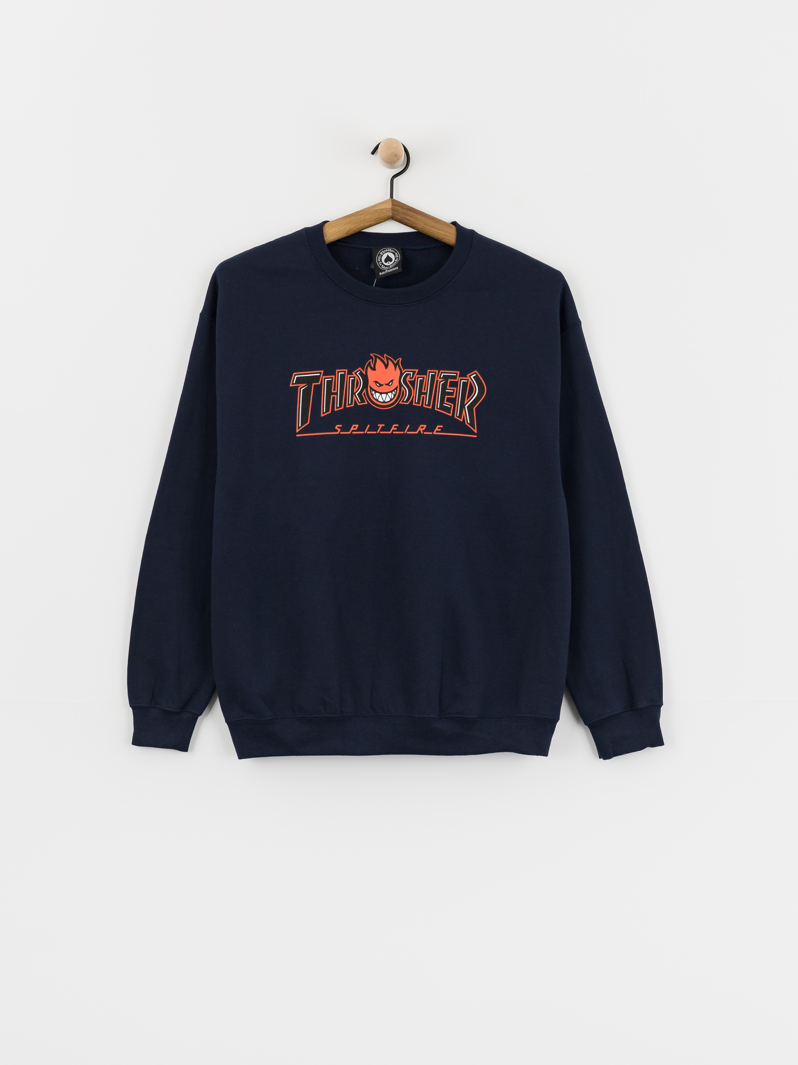 Thrasher x Spitfire Big Head Outline Sweatshirt (navy)
