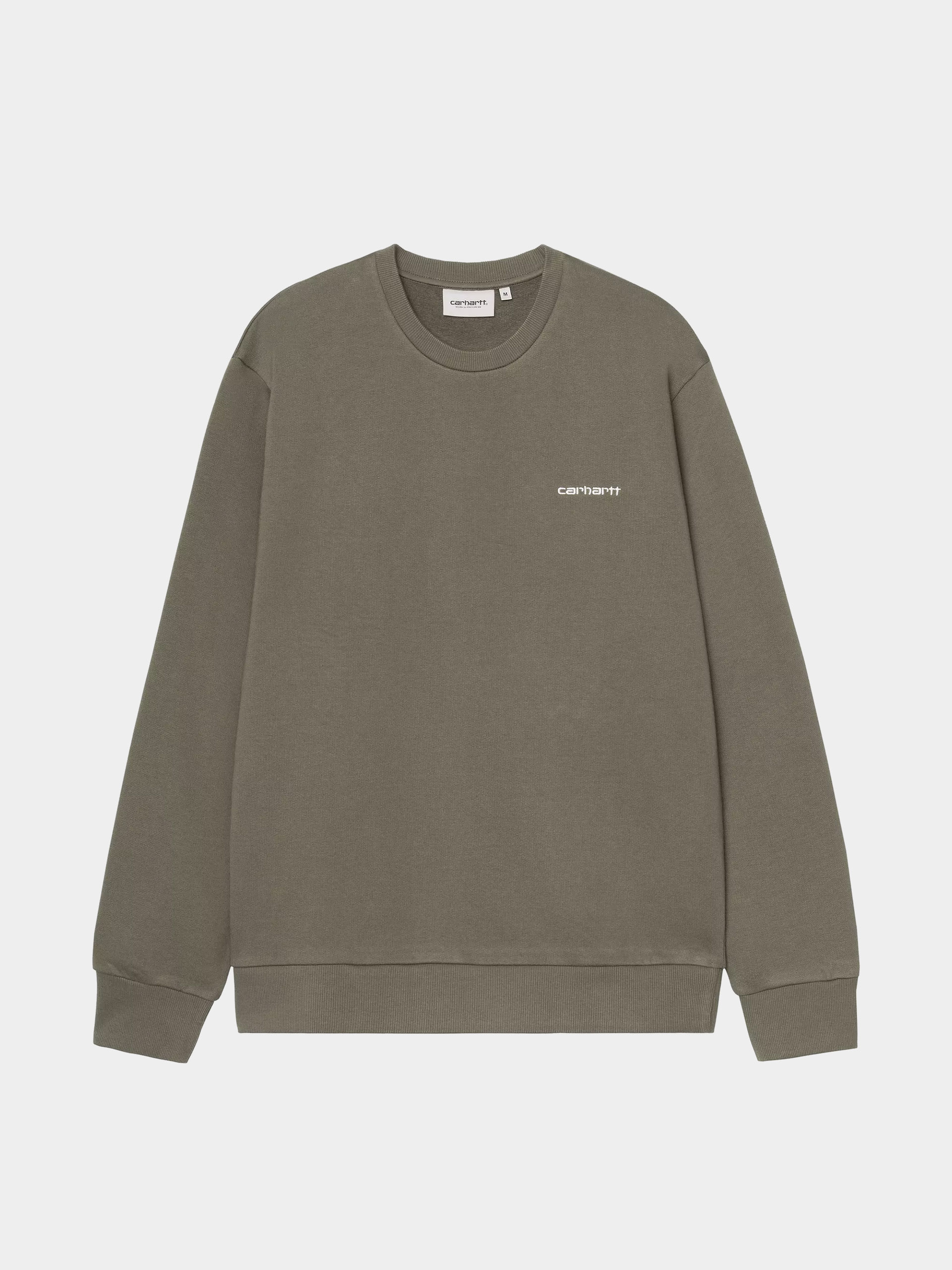 Carhartt WIP Sweatshirt Script Embroidery (leaf/white)