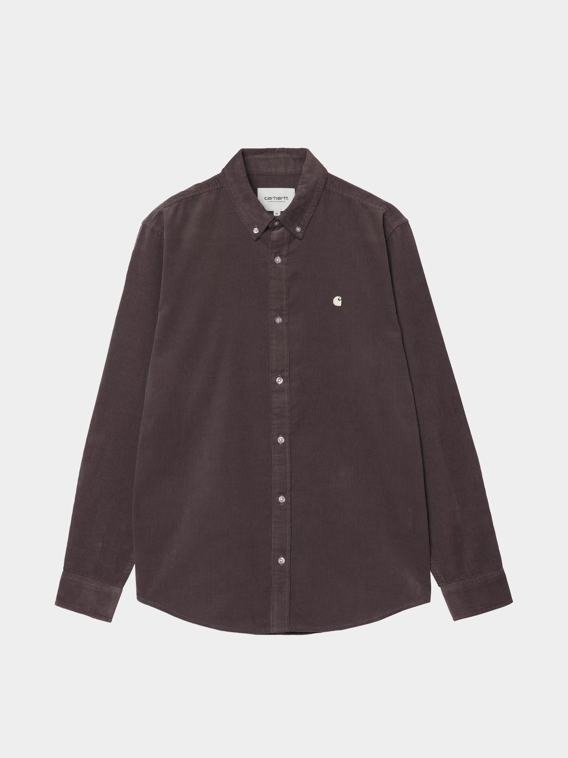 Carhartt WIP Hemd Madison Fine Cord (shale/wax)