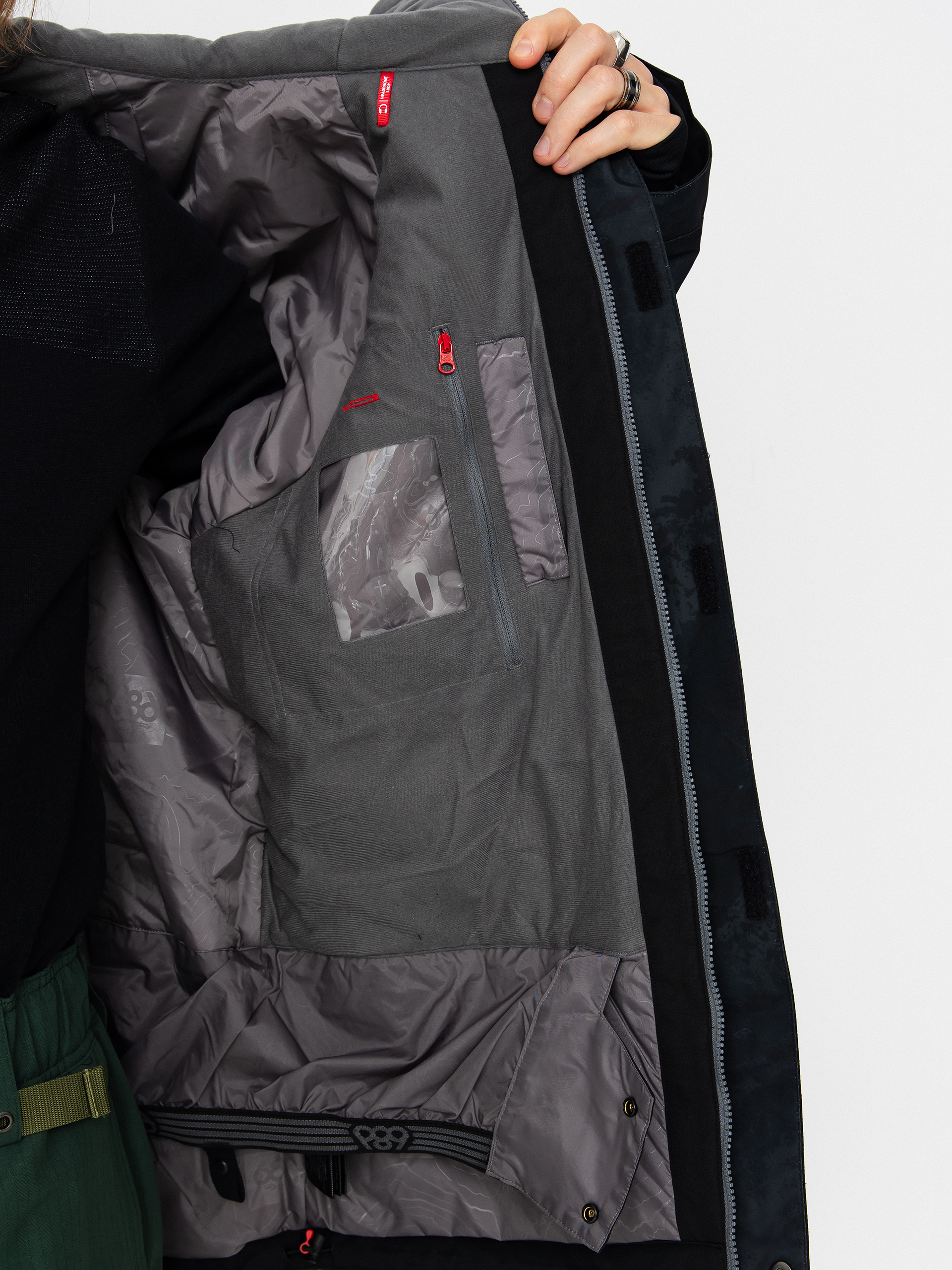 Mens 686 Snowboard jacket Geo Insulated (black hemisphere)