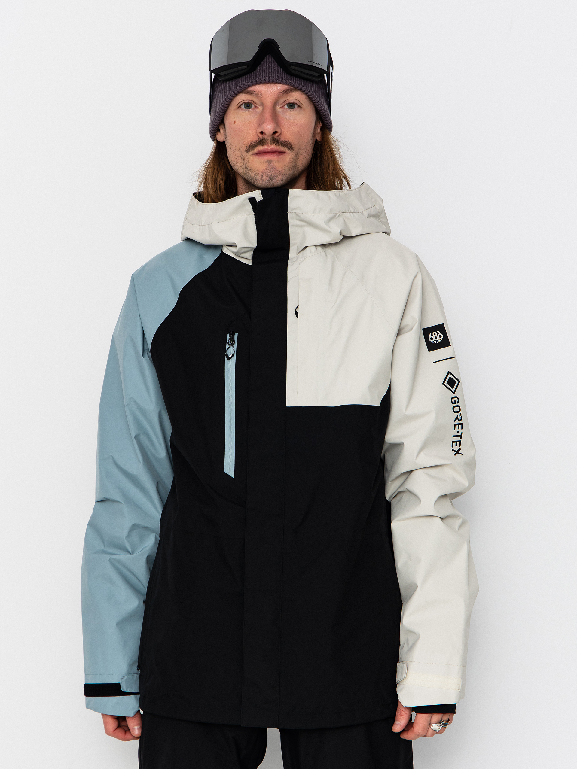 Mens 686 Snowboard jacket Gore-TeX Core (limestone colorblock)