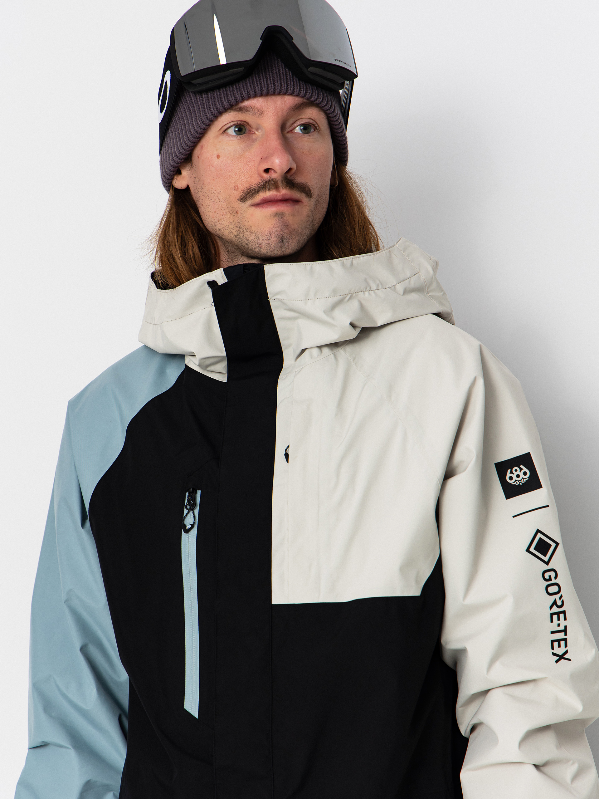 Mens 686 Snowboard jacket Gore-TeX Core (limestone colorblock)