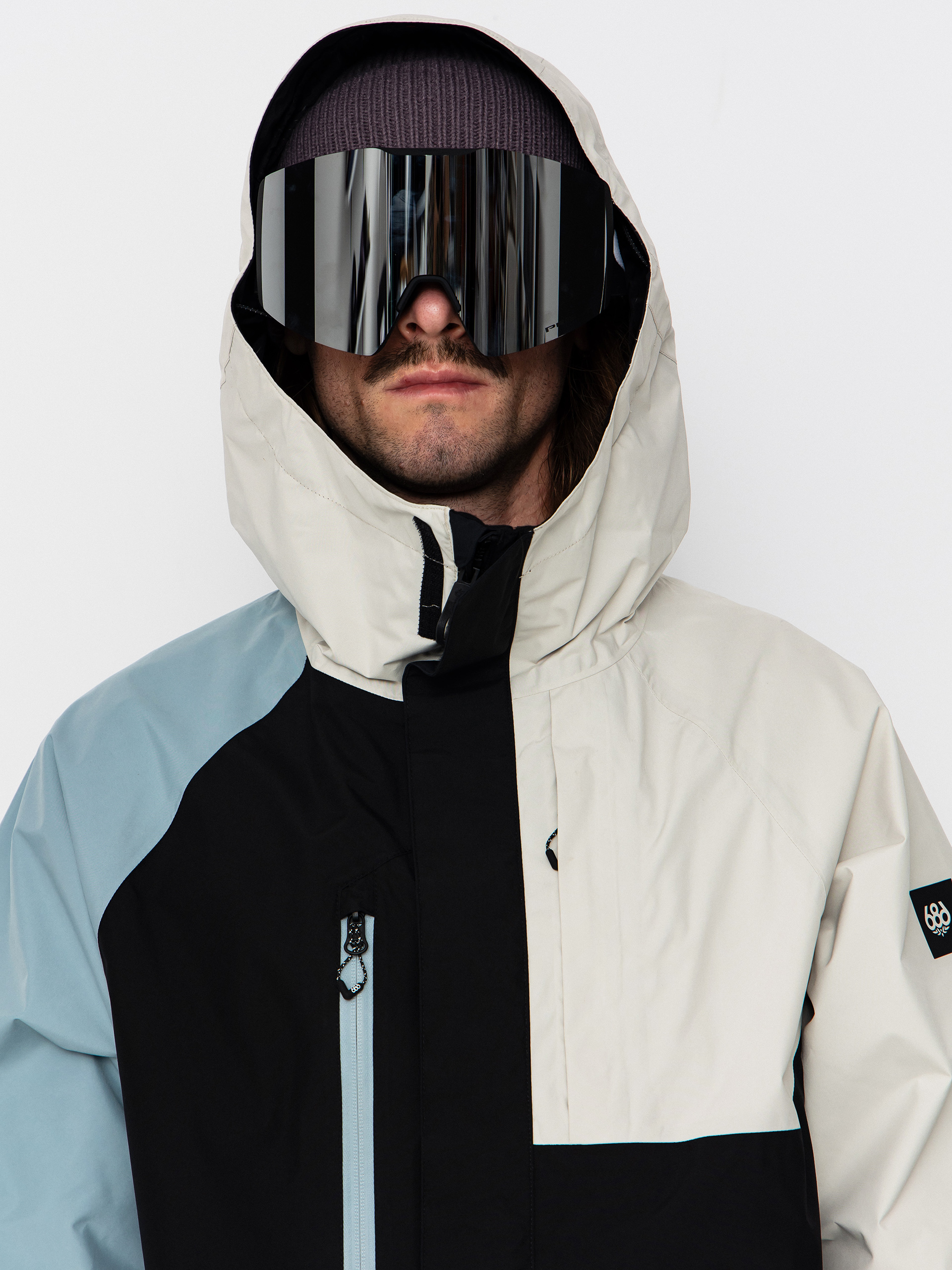Mens 686 Snowboard jacket Gore-TeX Core (limestone colorblock)