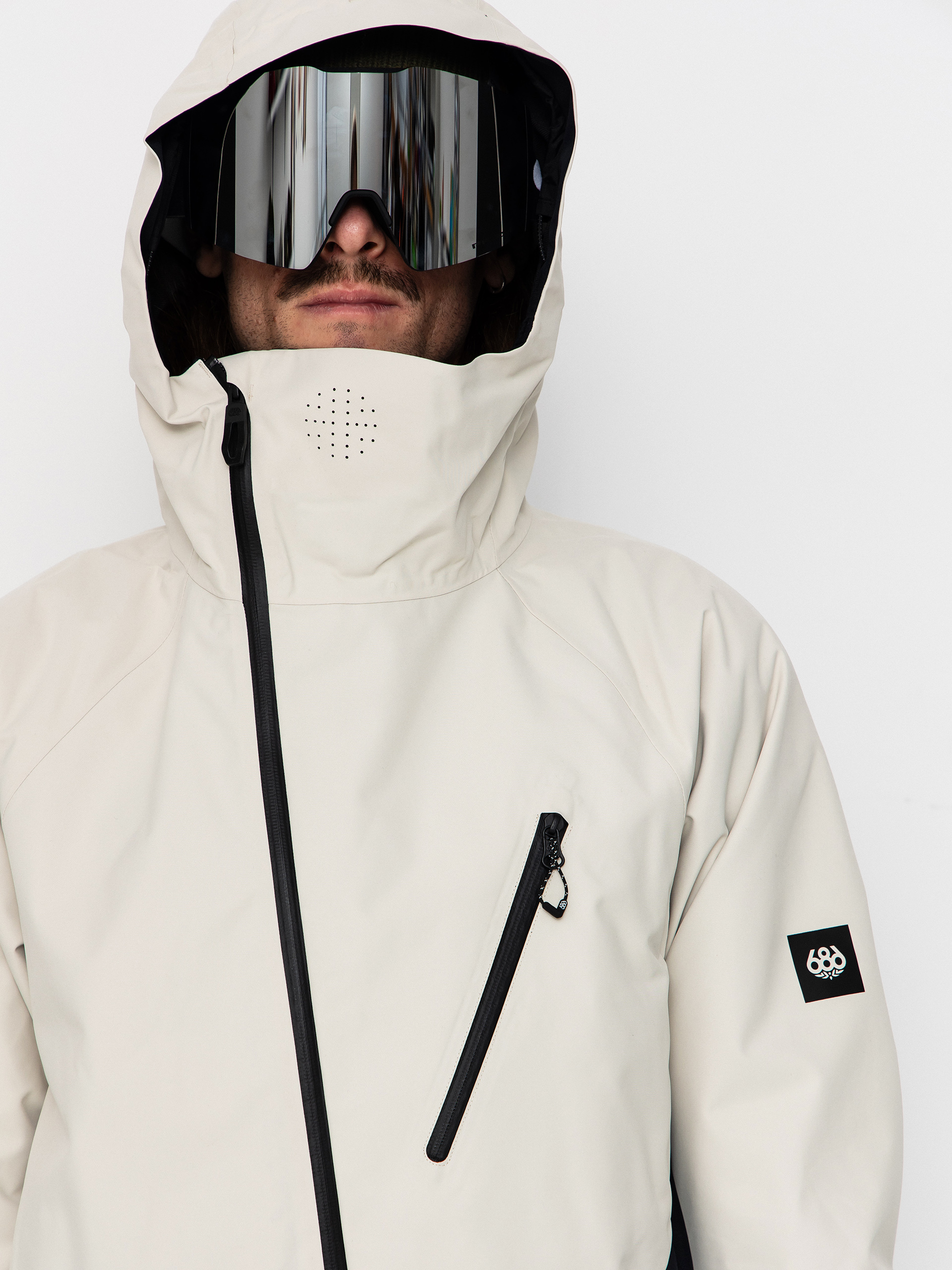Mens 686 Snowboard jacket Hydra Thermagraph (limestone colorblock)