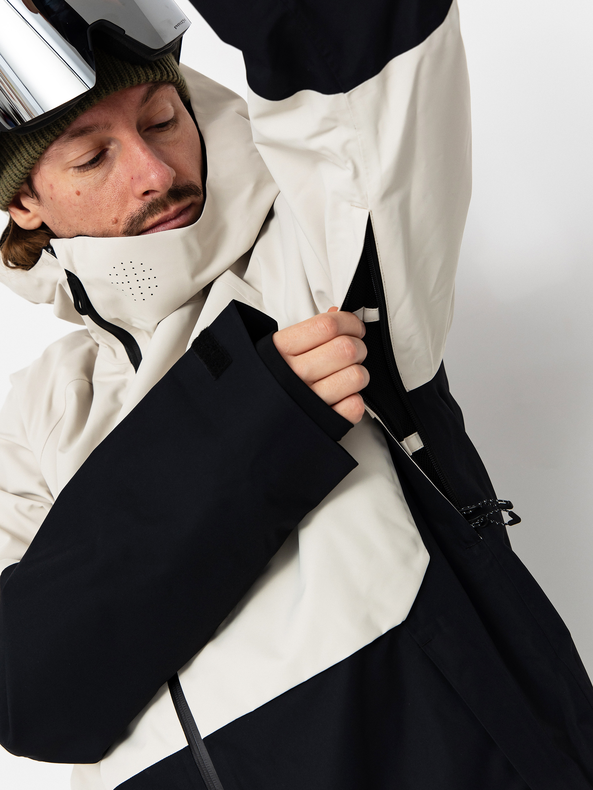 Mens 686 Snowboard jacket Hydra Thermagraph (limestone colorblock)