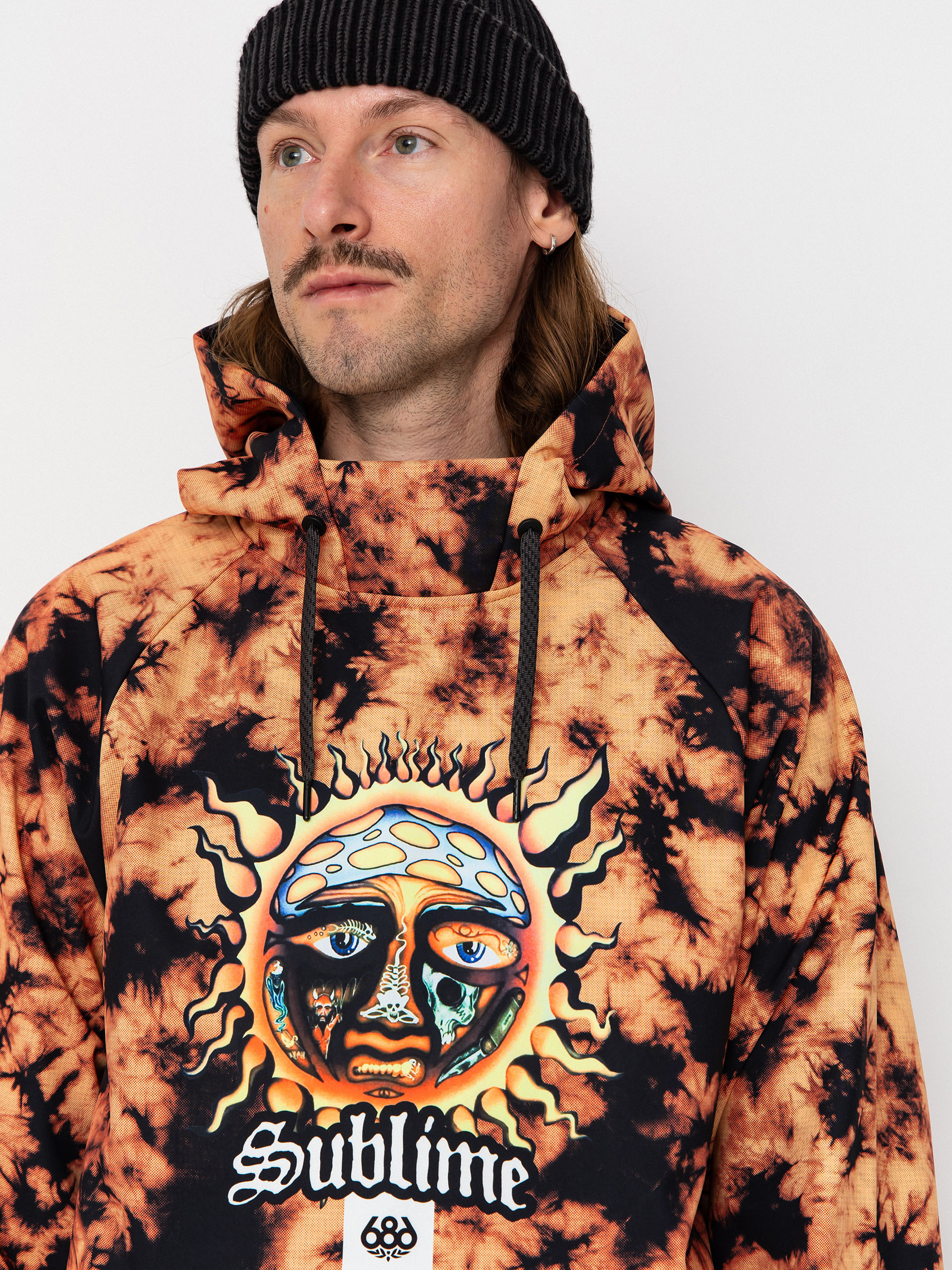 686 Active sweatshirt Waterproof HD - orange (sublime orange tie dye)
