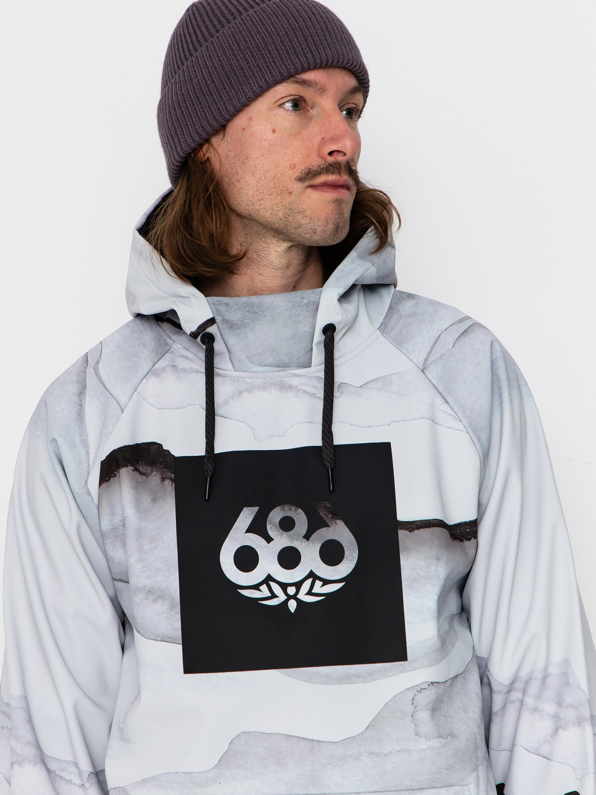 Herren 686 Aktives Sweatshirt Waterproof HD (smoke mountain print)