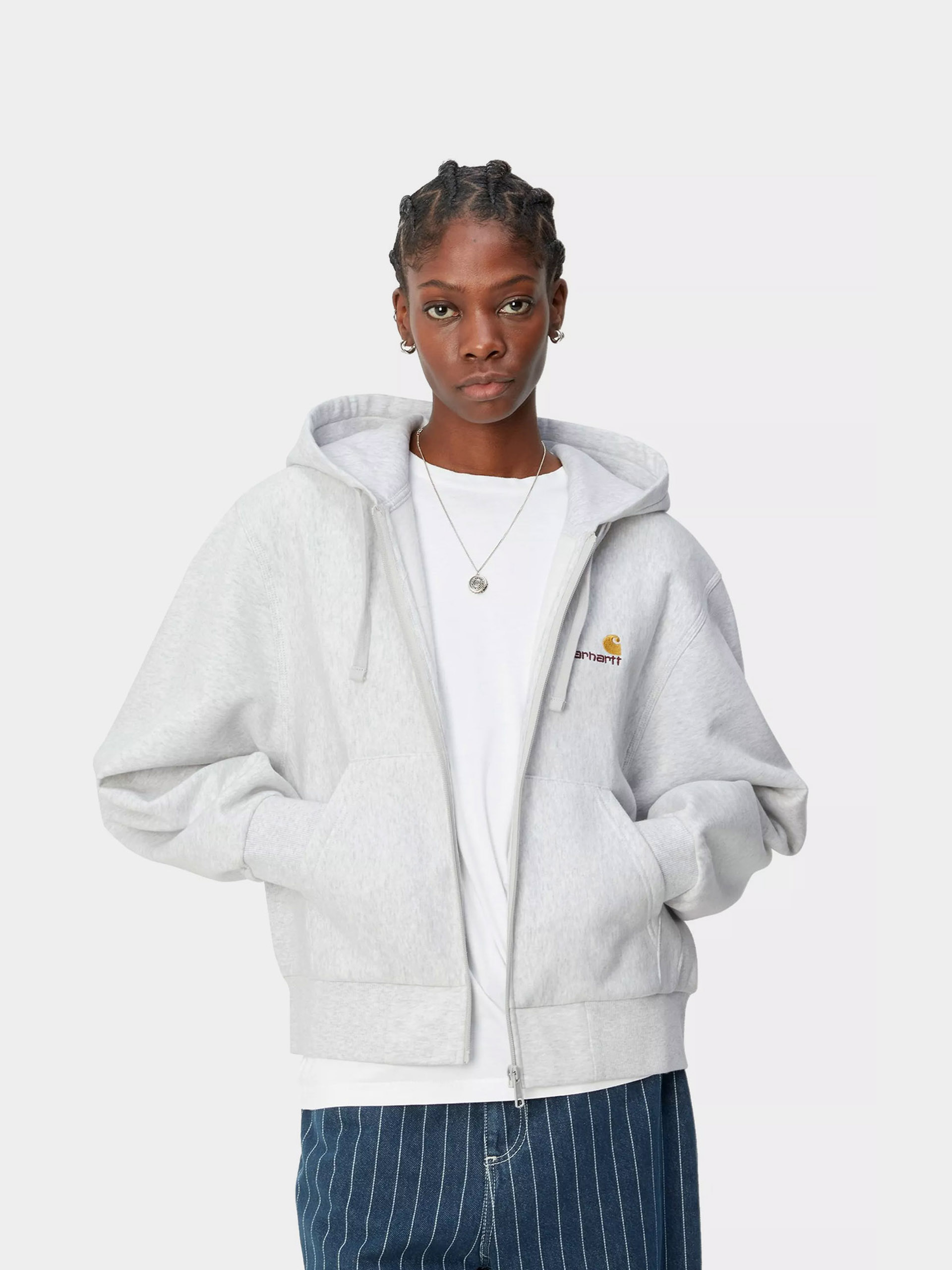 Carhartt WIP Hoodie American Script ZHD Wmn (ash heather)