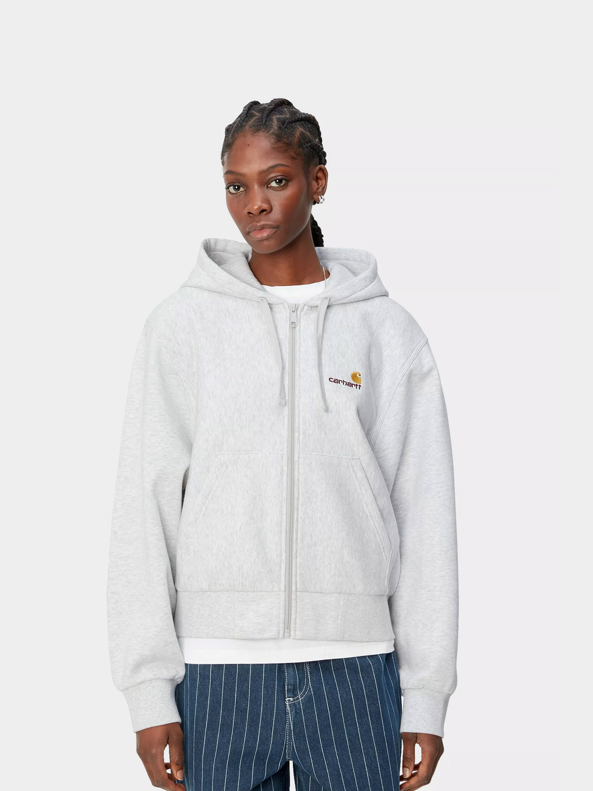 Carhartt WIP Hoodie American Script ZHD Wmn (ash heather)