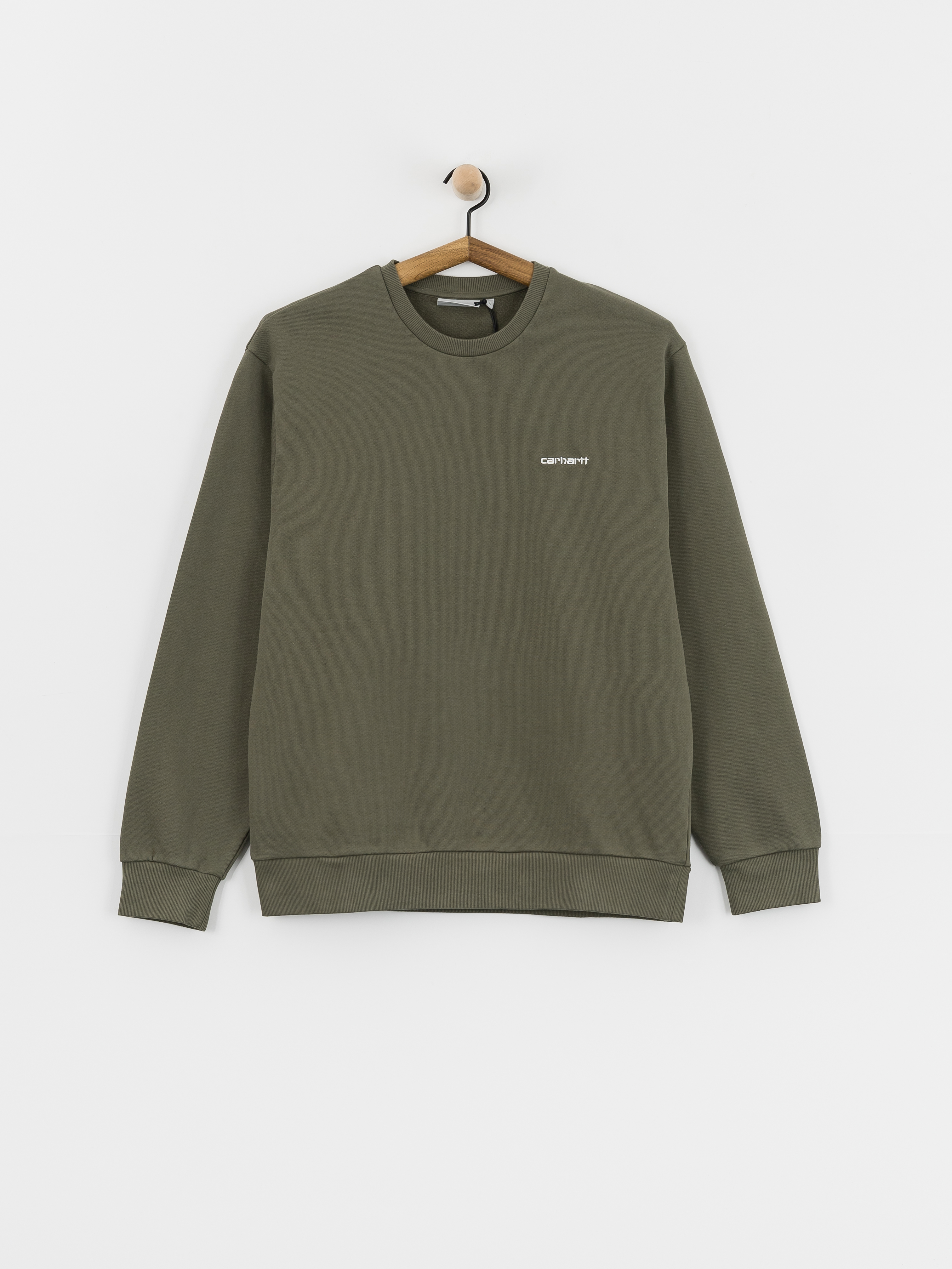Carhartt WIP Sweatshirt Script Embroidery (leaf/white)