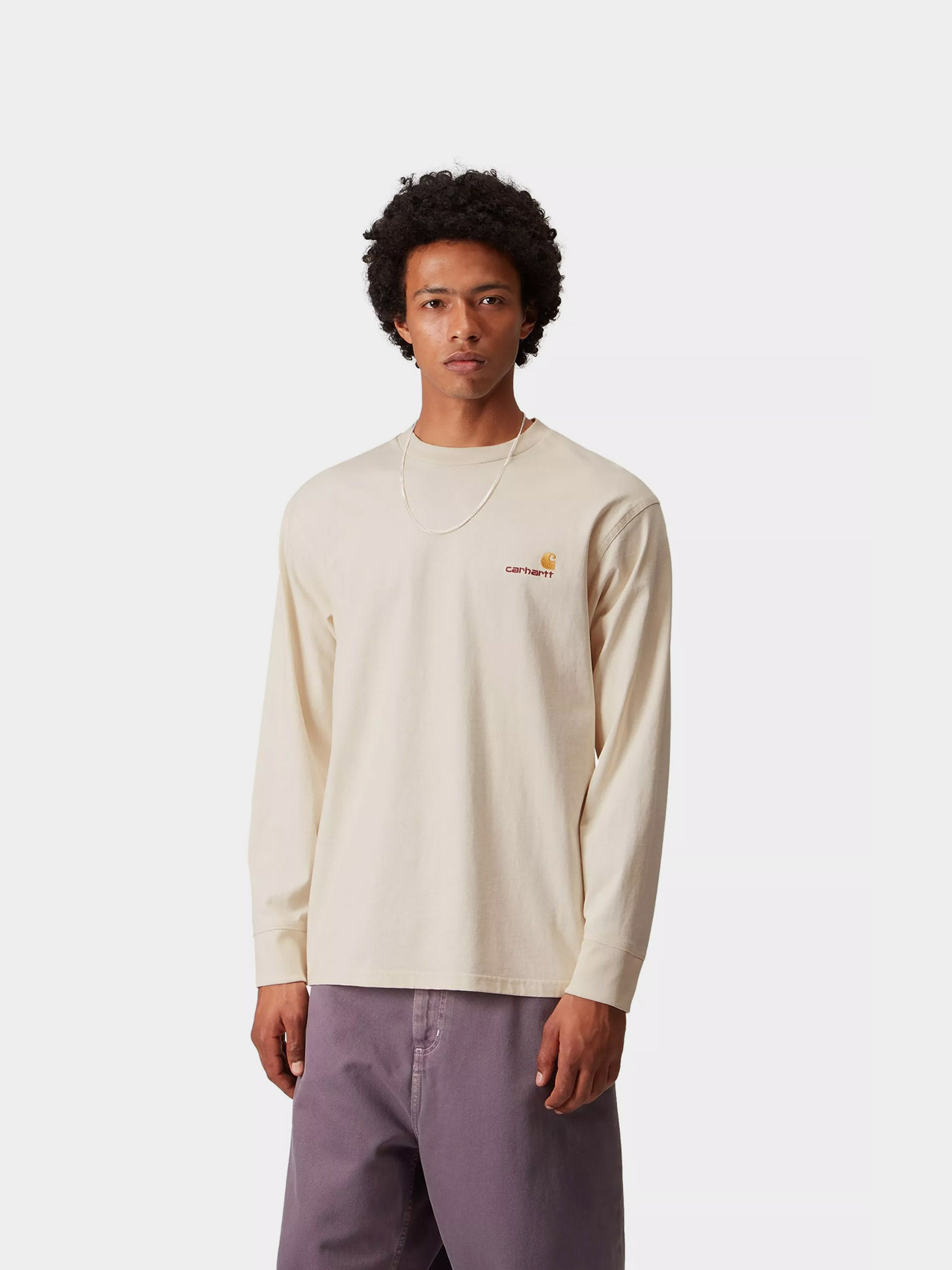 Carhartt WIP Longsleeve American Script (natural)
