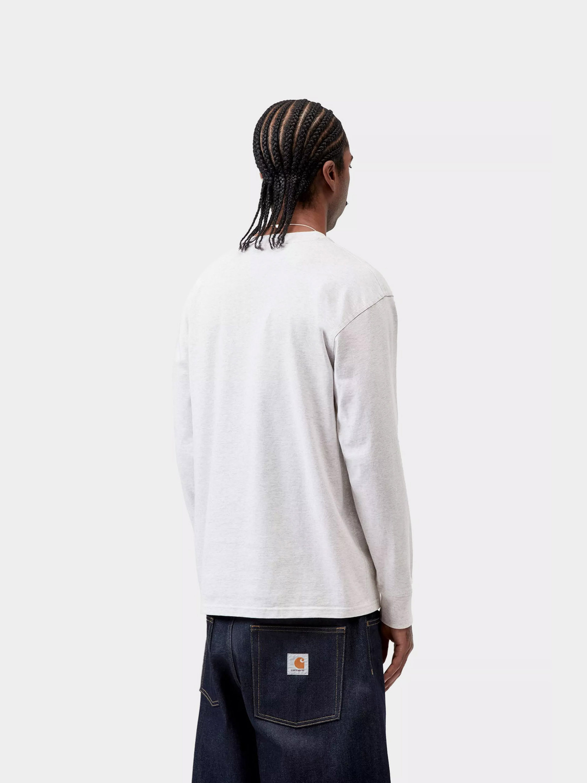 Carhartt WIP Longsleeve American Script (ash heather)