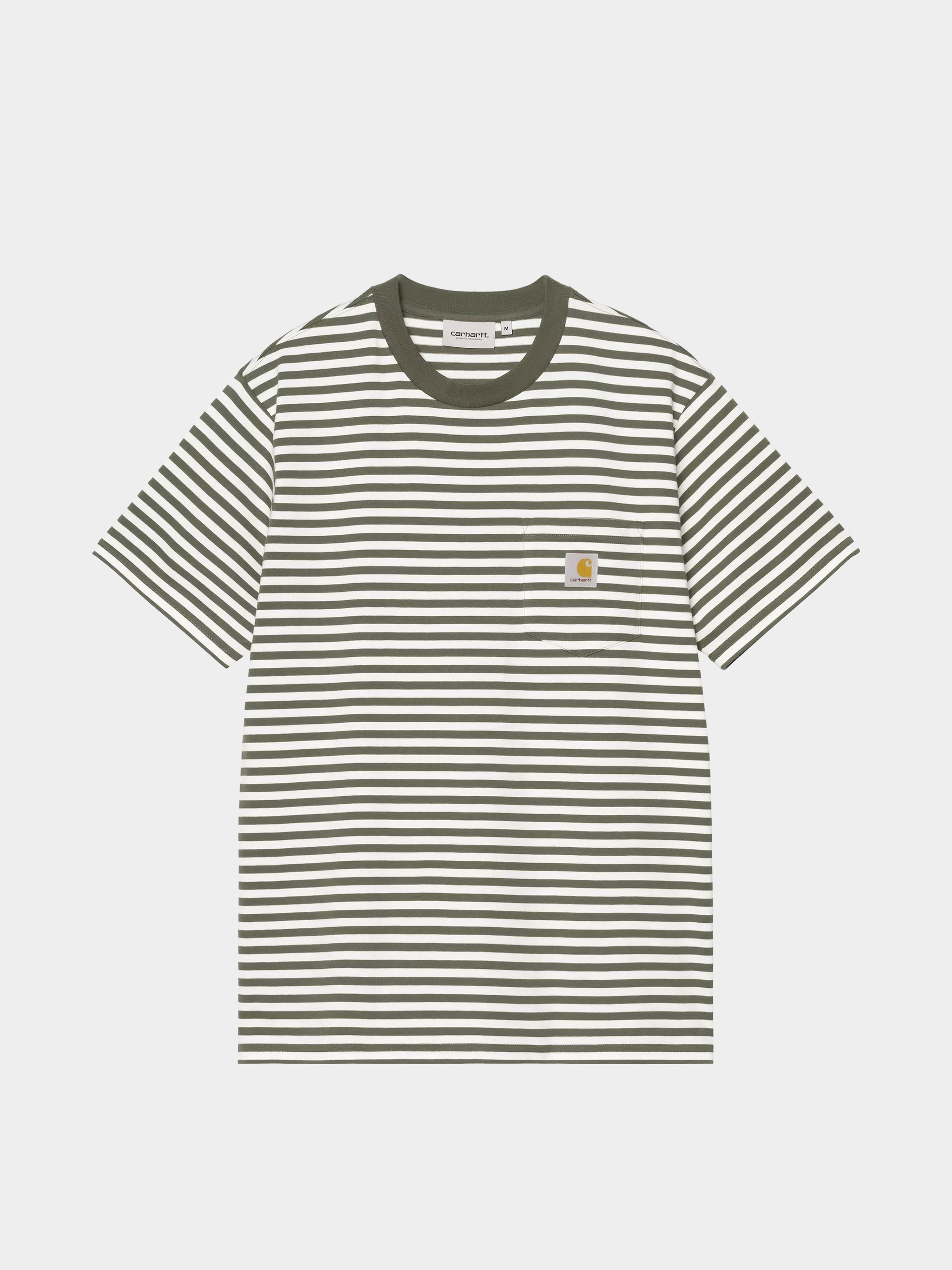 Carhartt WIP T-Shirt Ezra Pocket (ezra stripe/leaf/wax)