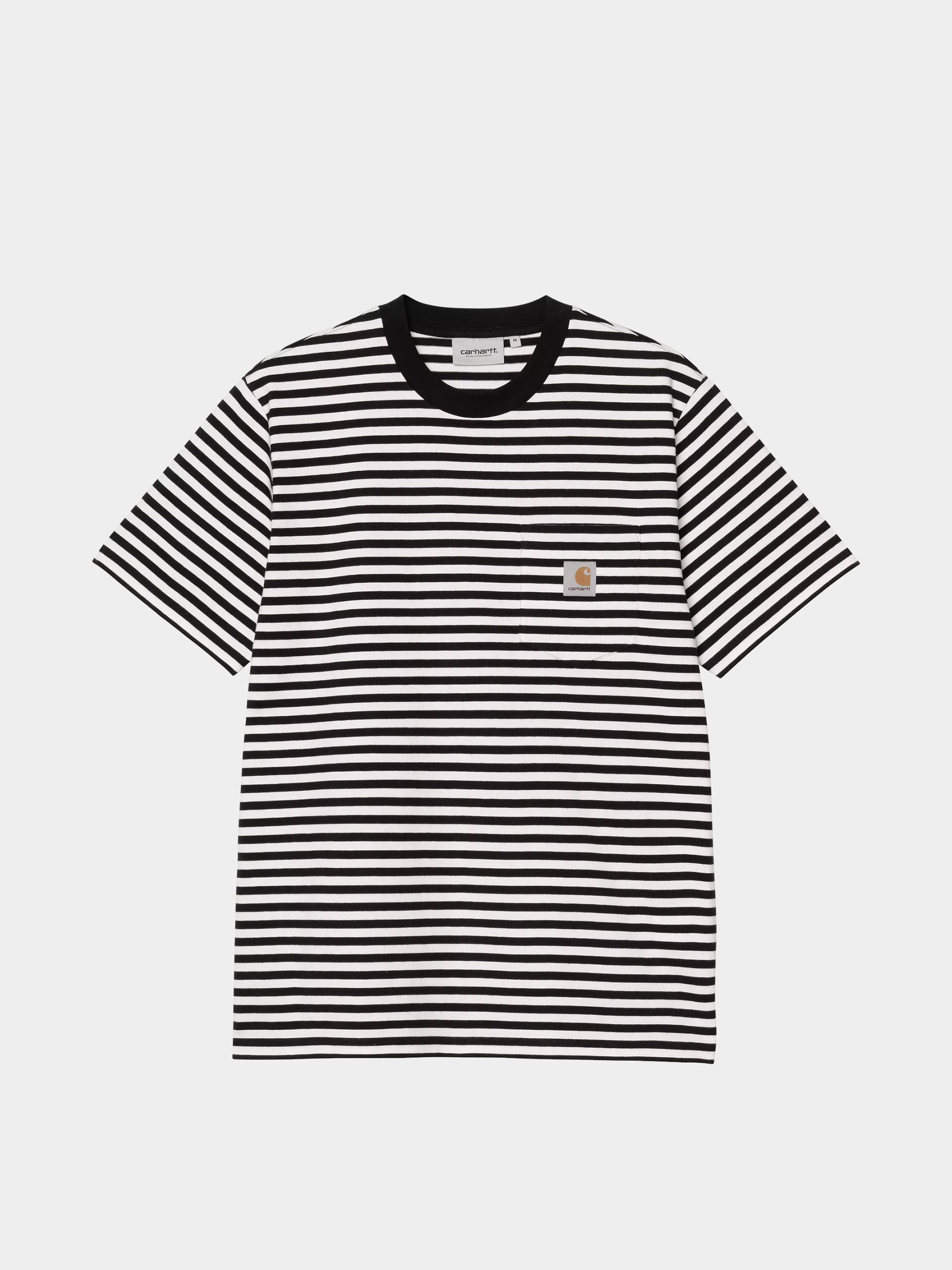Carhartt WIP T-Shirt Ezra Pocket (ezra stripe/black/wax)
